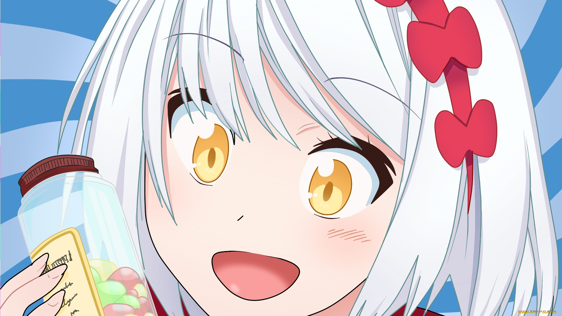 аниме, nisekoi, фон, взгляд, девушка