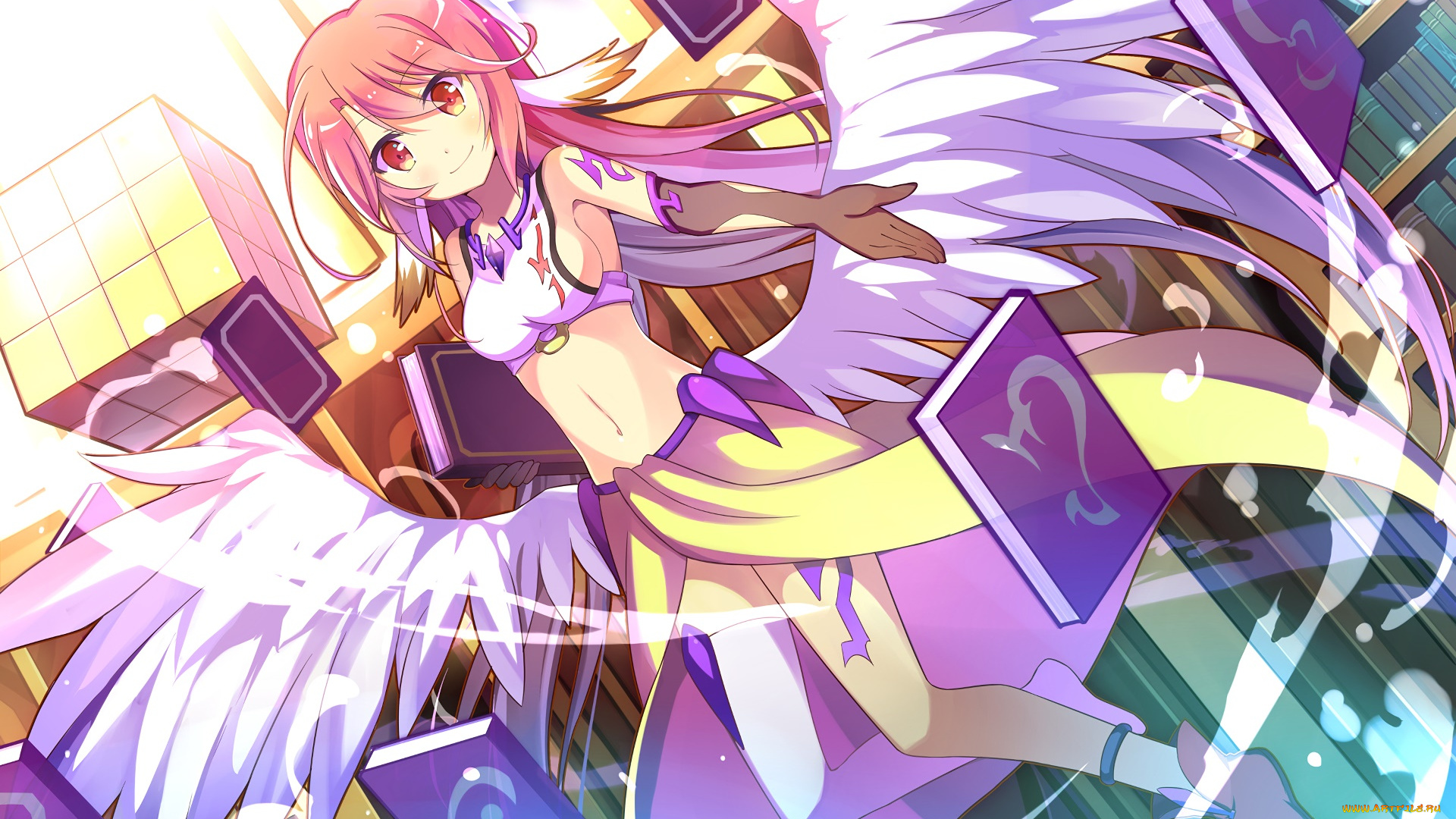 аниме, no, game, no, life, девушка, фон, взгляд