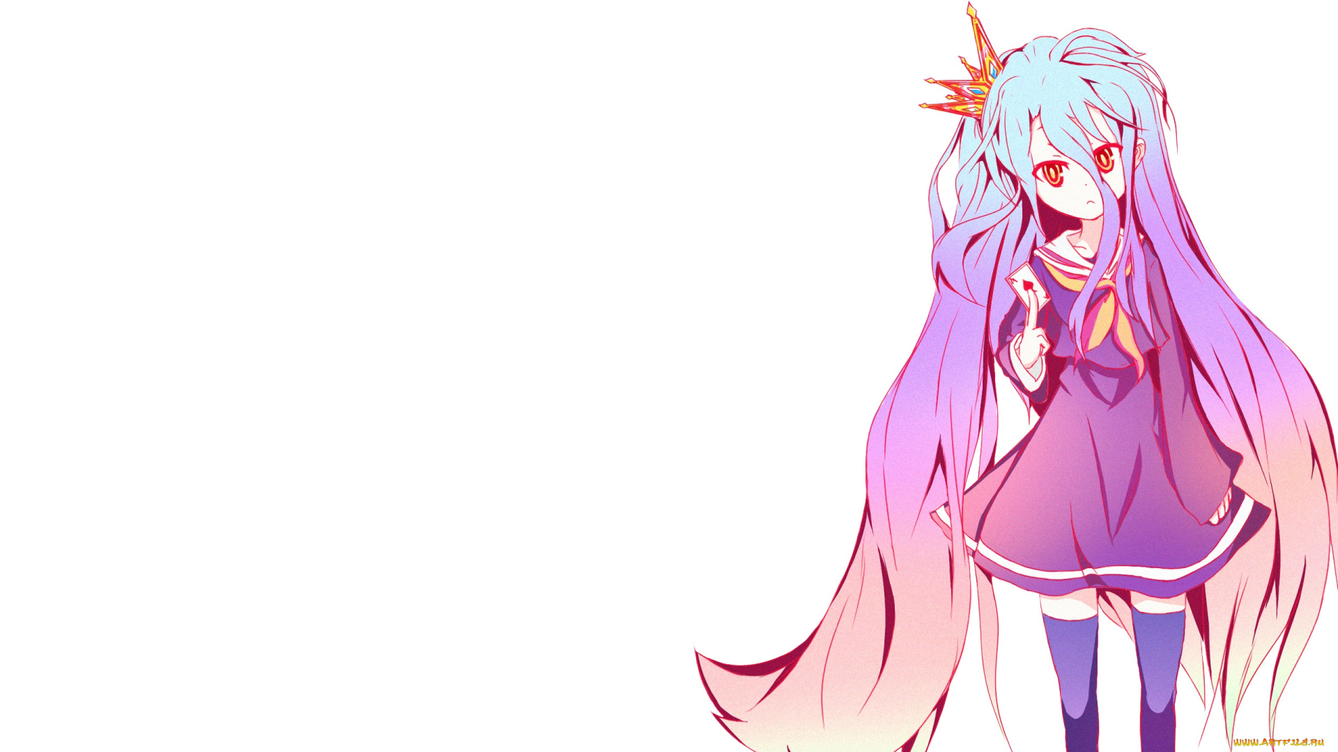 аниме, no, game, no, life, фон, девушка, взгляд