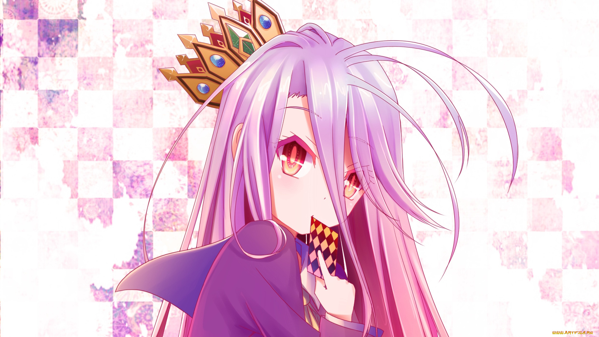 аниме, no, game, no, life, фон, взгляд, девушка