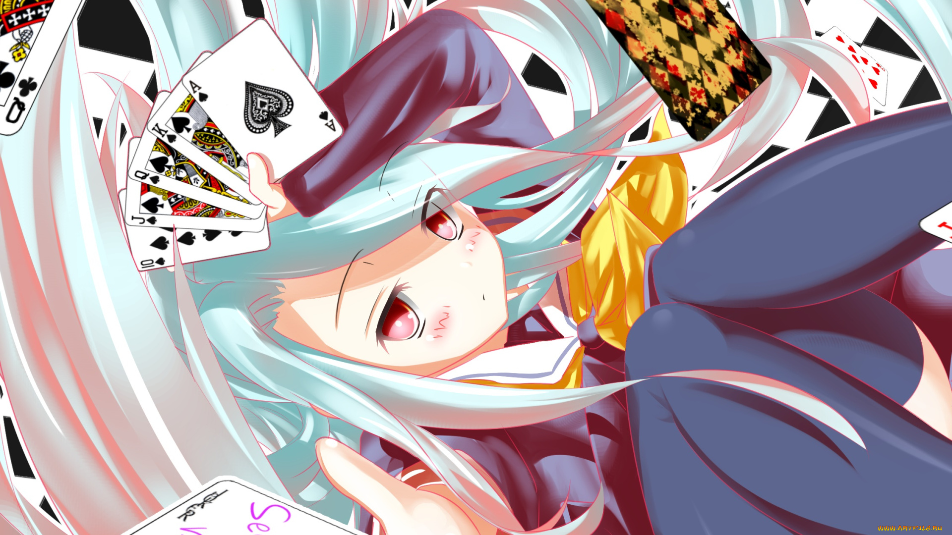 аниме, no, game, no, life, фон, взгляд, девушка