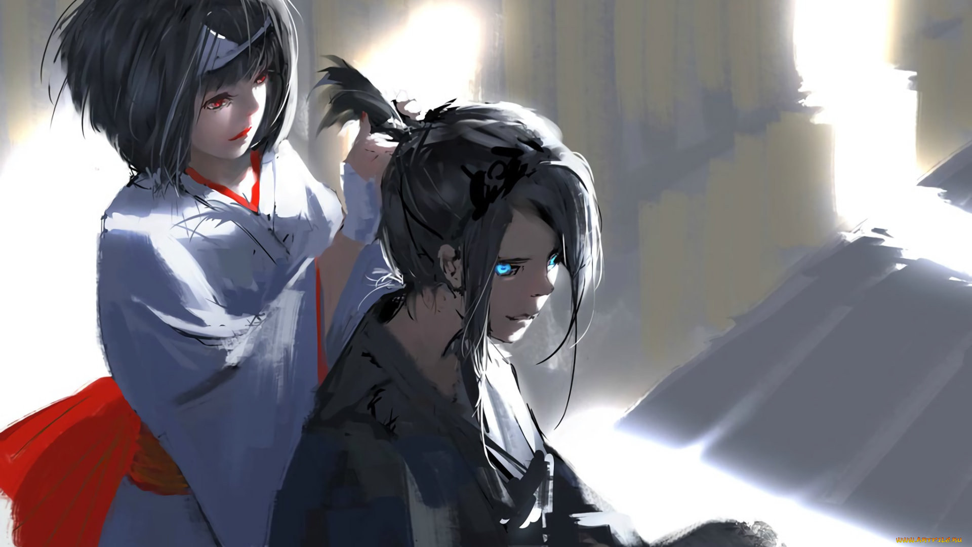 аниме, noragami, , , фон, взгляд