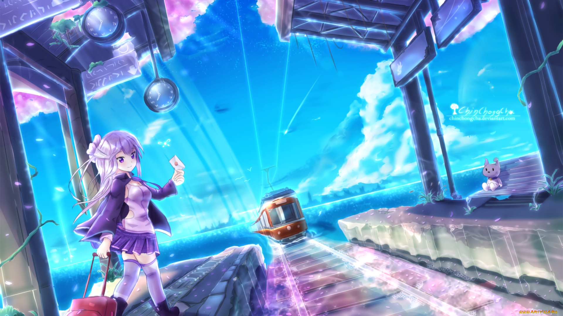 аниме, оружие, , техника, , технологии, девушка, взгляд, фон