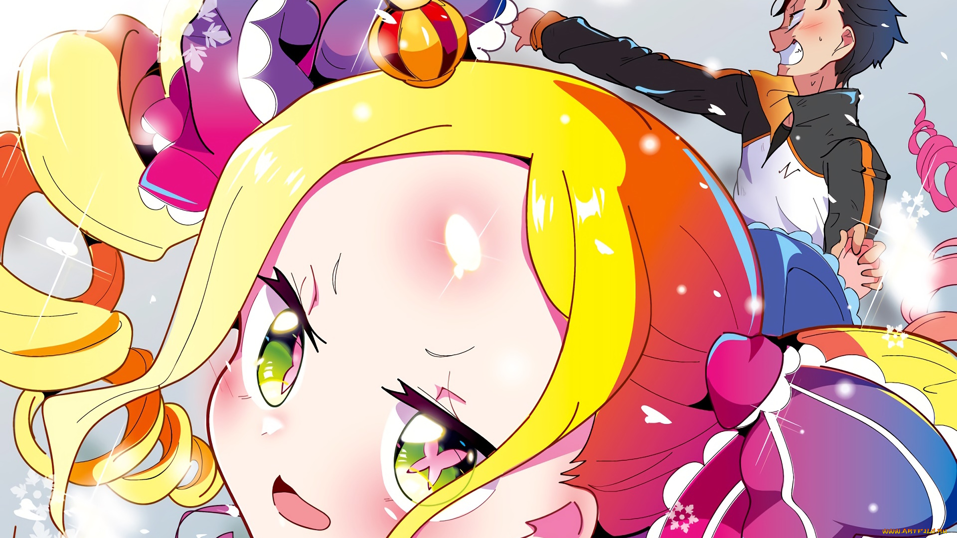 аниме, re, , zero, kara, hajimeru, isekai, seikatsu, фон, взгляд, девушка