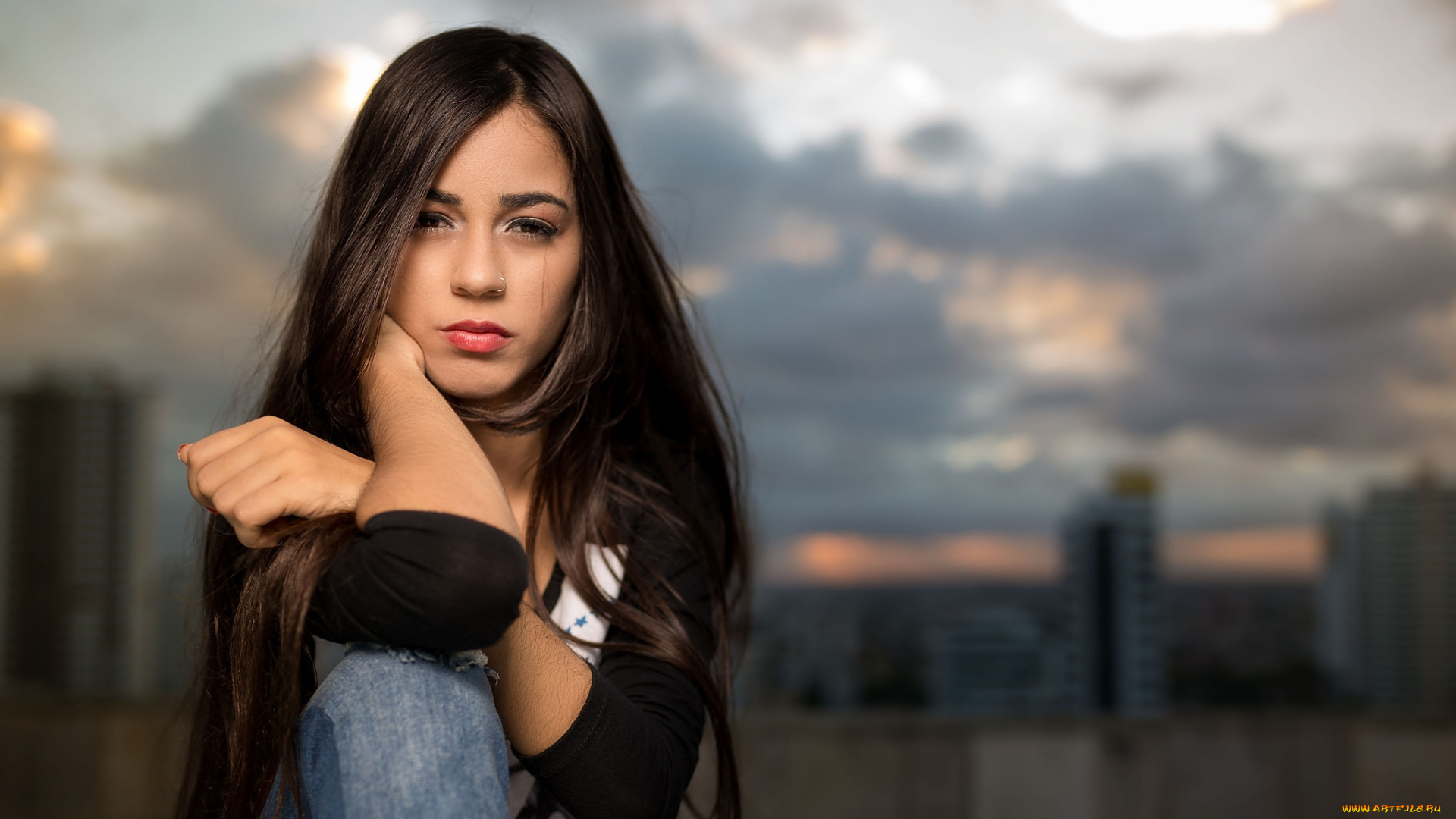 девушки, -unsort, , брюнетки, , шатенки, лицо, взгляд