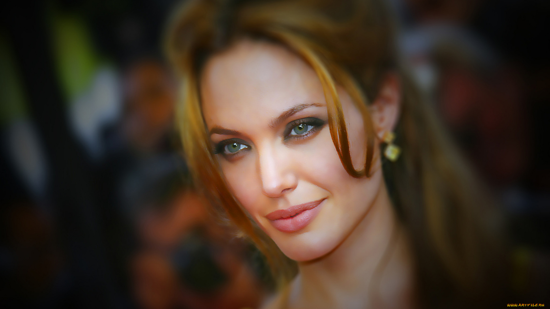 девушки, angelina, jolie, лицо, взгляд