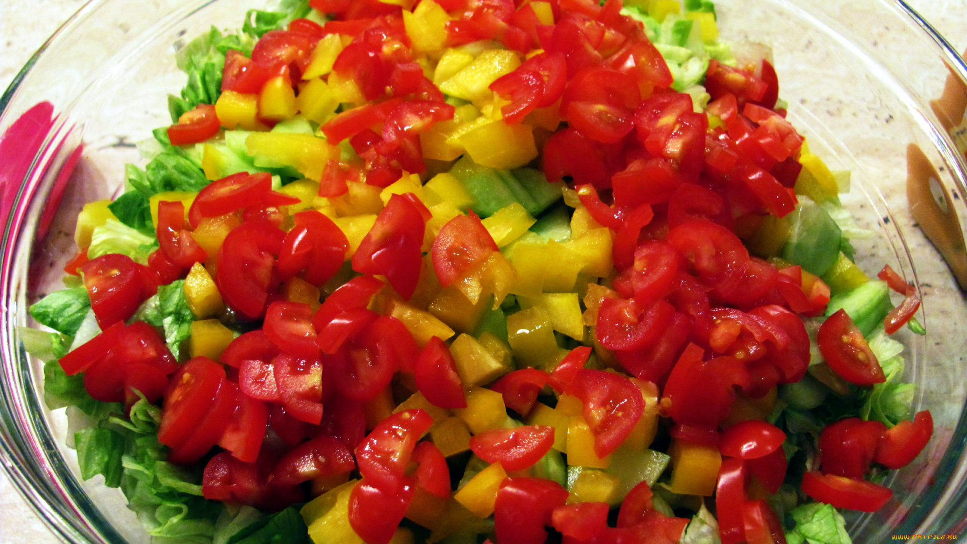 еда, салаты, , закуски, перец, помидоры, овощи, салат