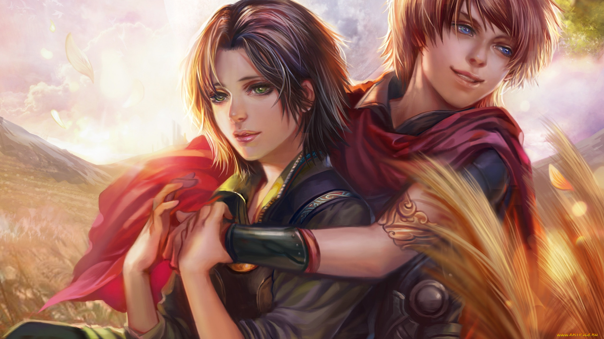 фэнтези, люди, парень, пара, девушка