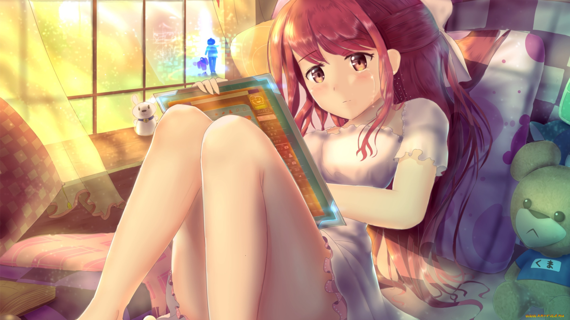 shelter, аниме, взгляд, фон, девушка