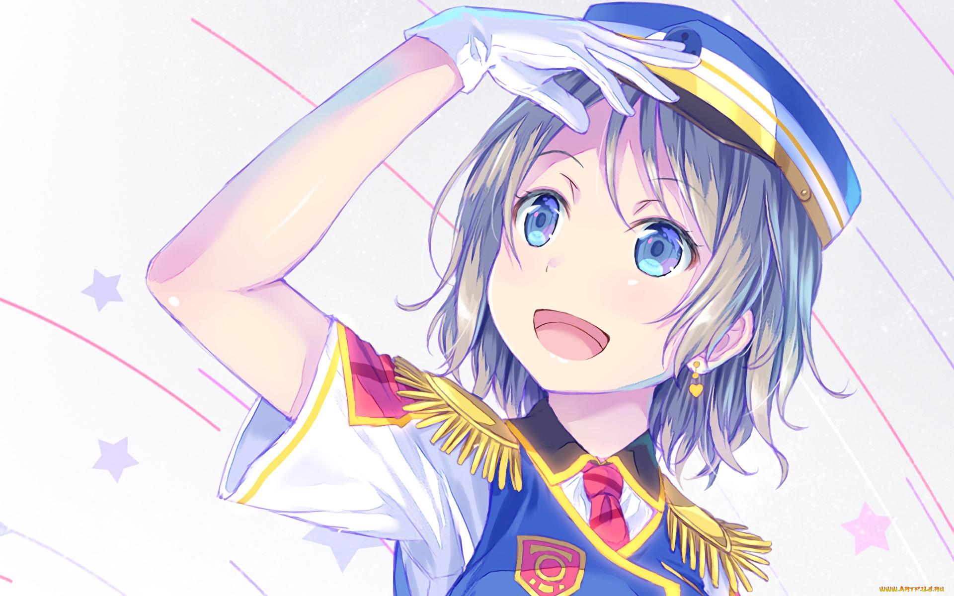 аниме, love, live, , school, idol, project, фон, девушка, взгляд
