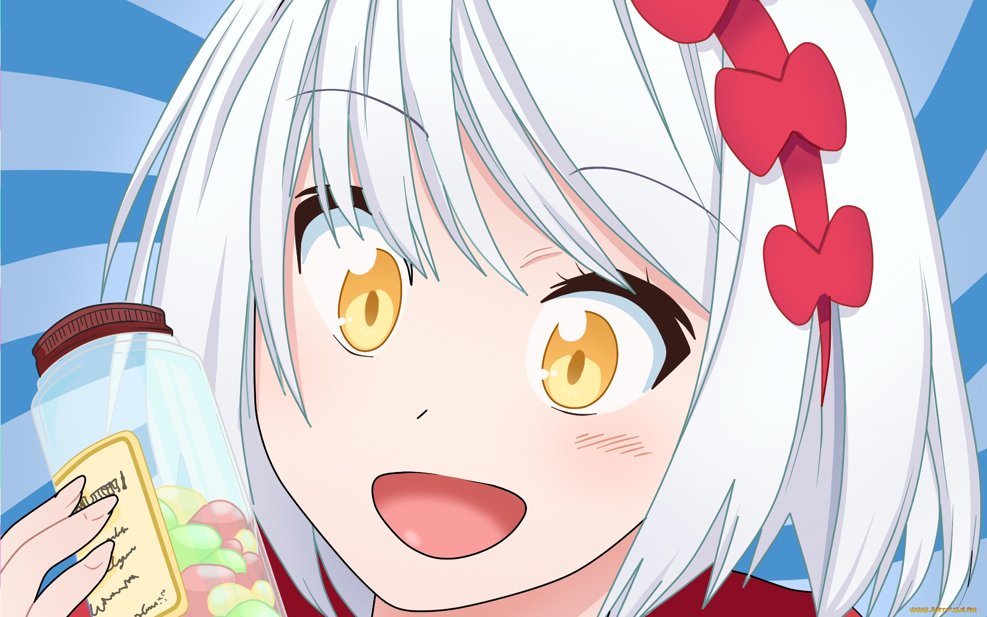 аниме, nisekoi, фон, взгляд, девушка