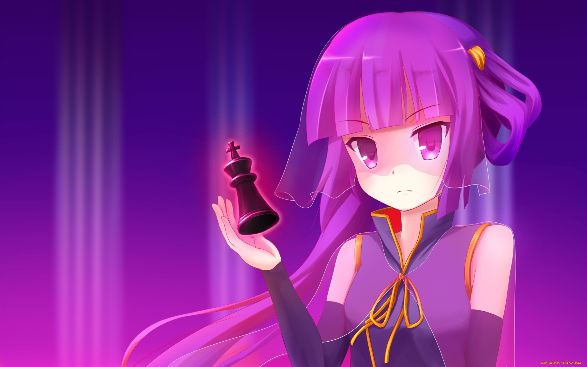 аниме, no, game, no, life, фон, взгляд, девушка