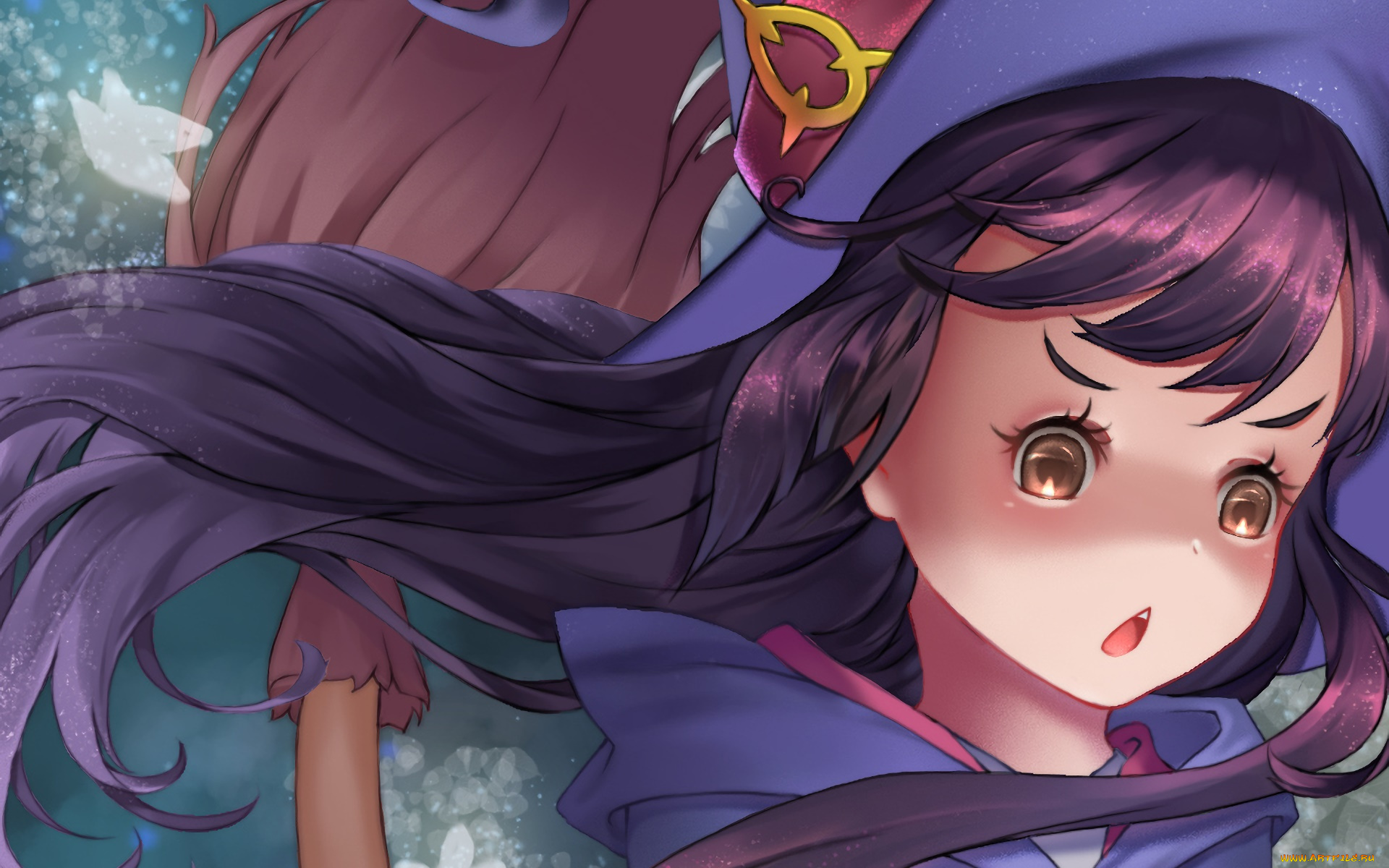 little, witch, academia, аниме, фон, девушка, взгляд