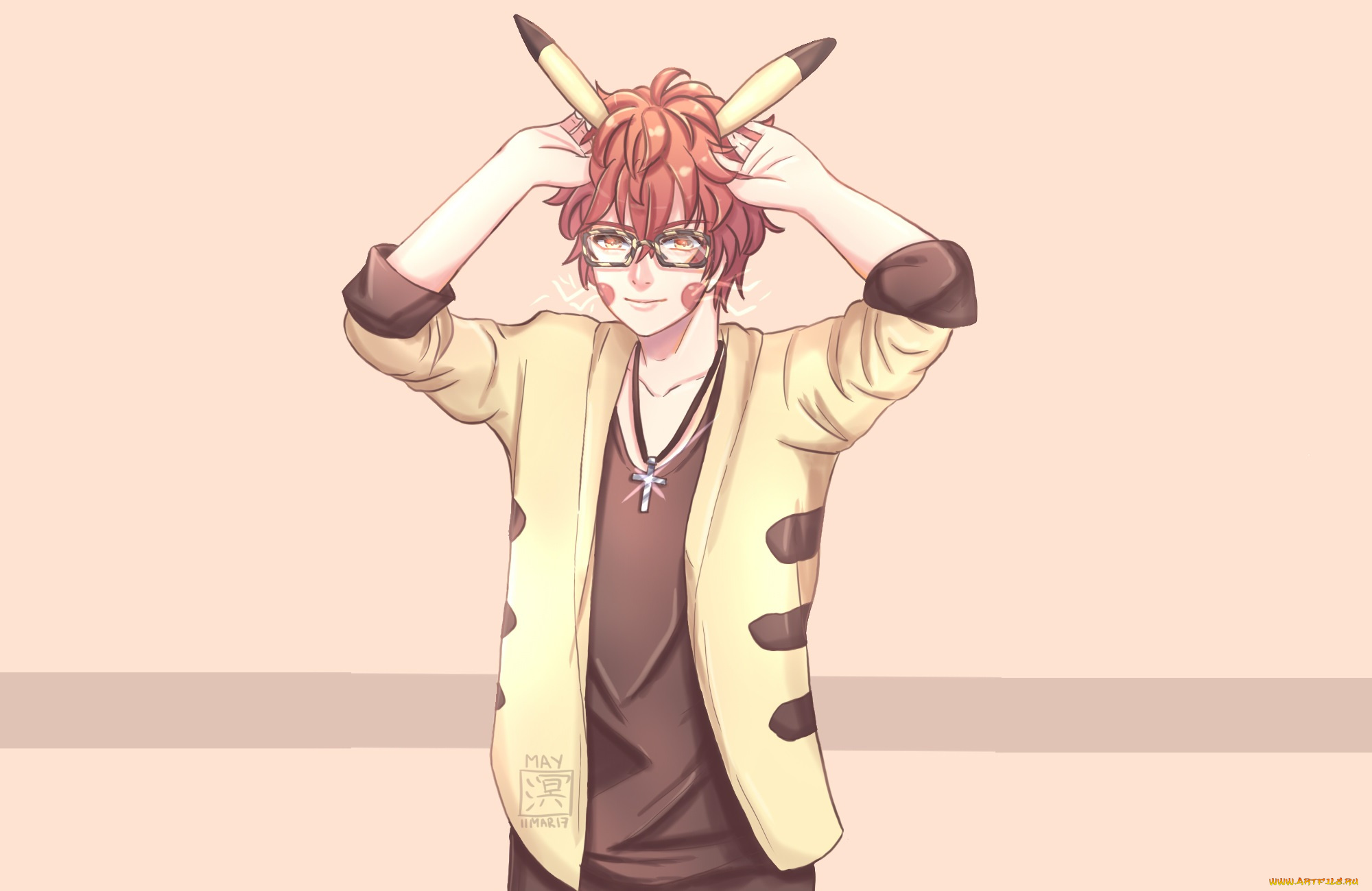 аниме, mystic, messenger, парень