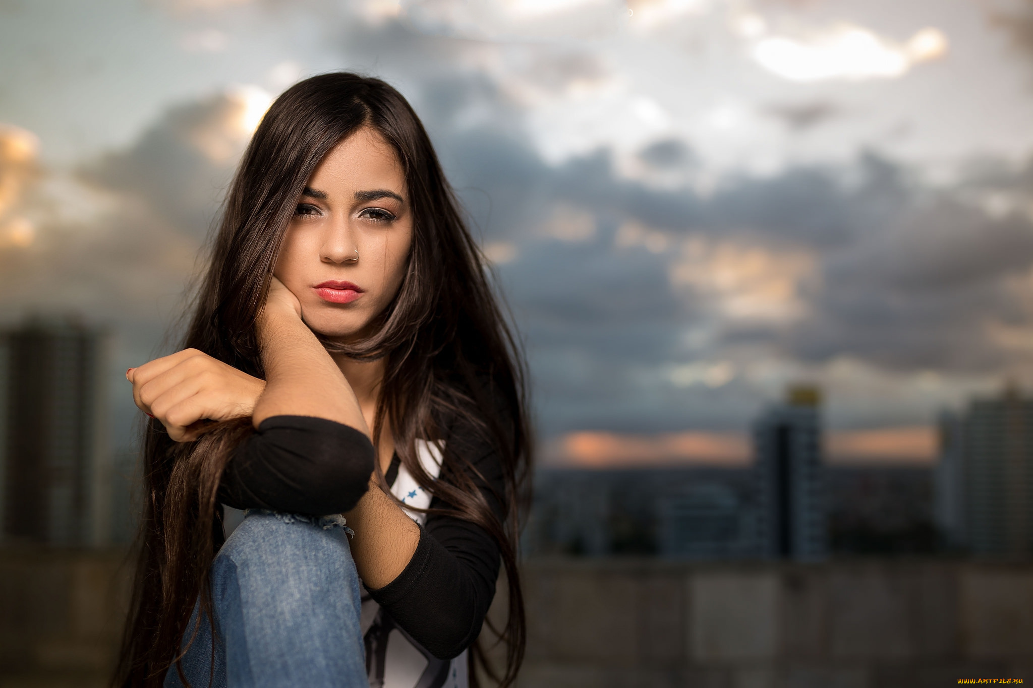 девушки, -unsort, , брюнетки, , шатенки, лицо, взгляд