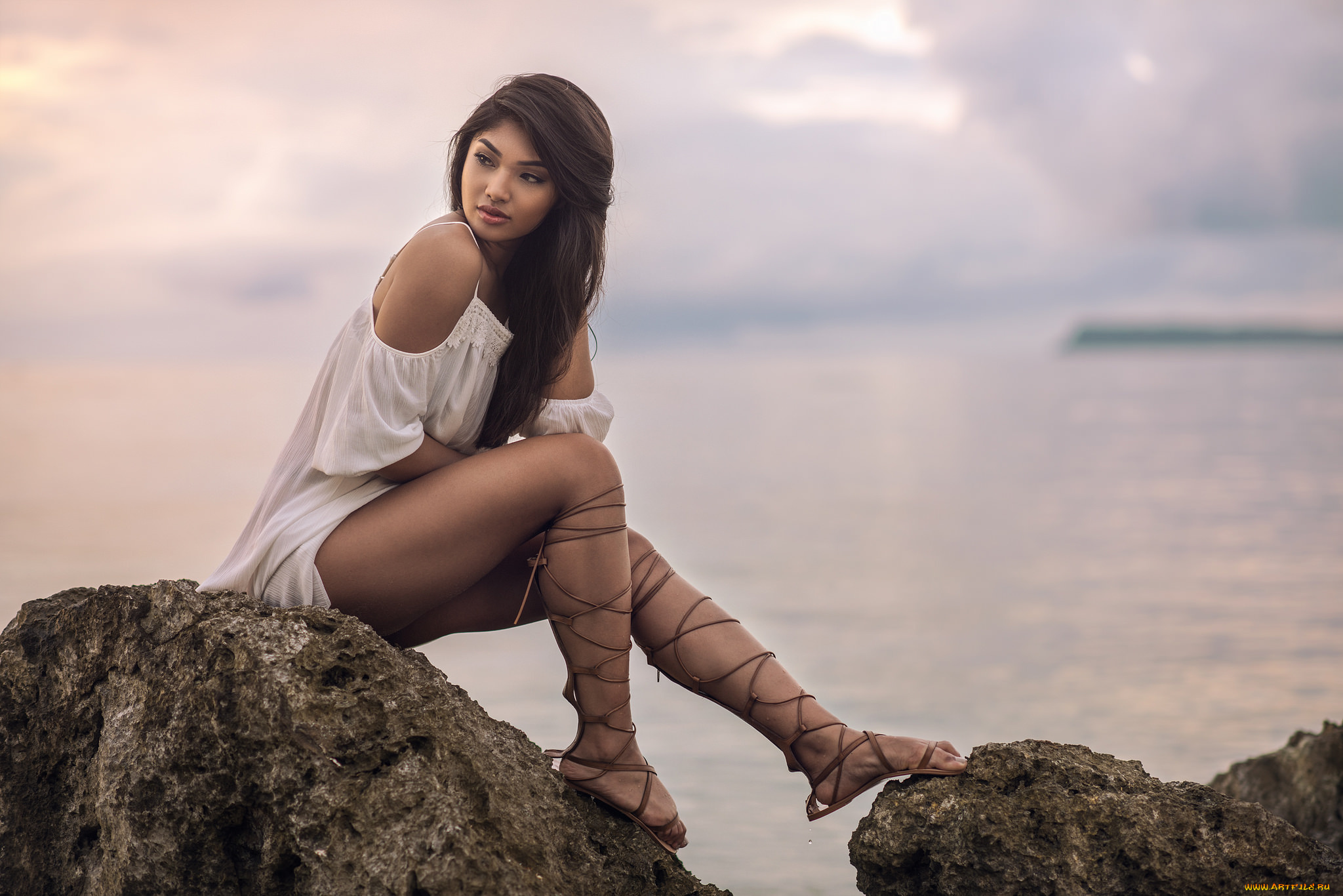 девушки, -unsort, , азиатки, лицо, взгляд