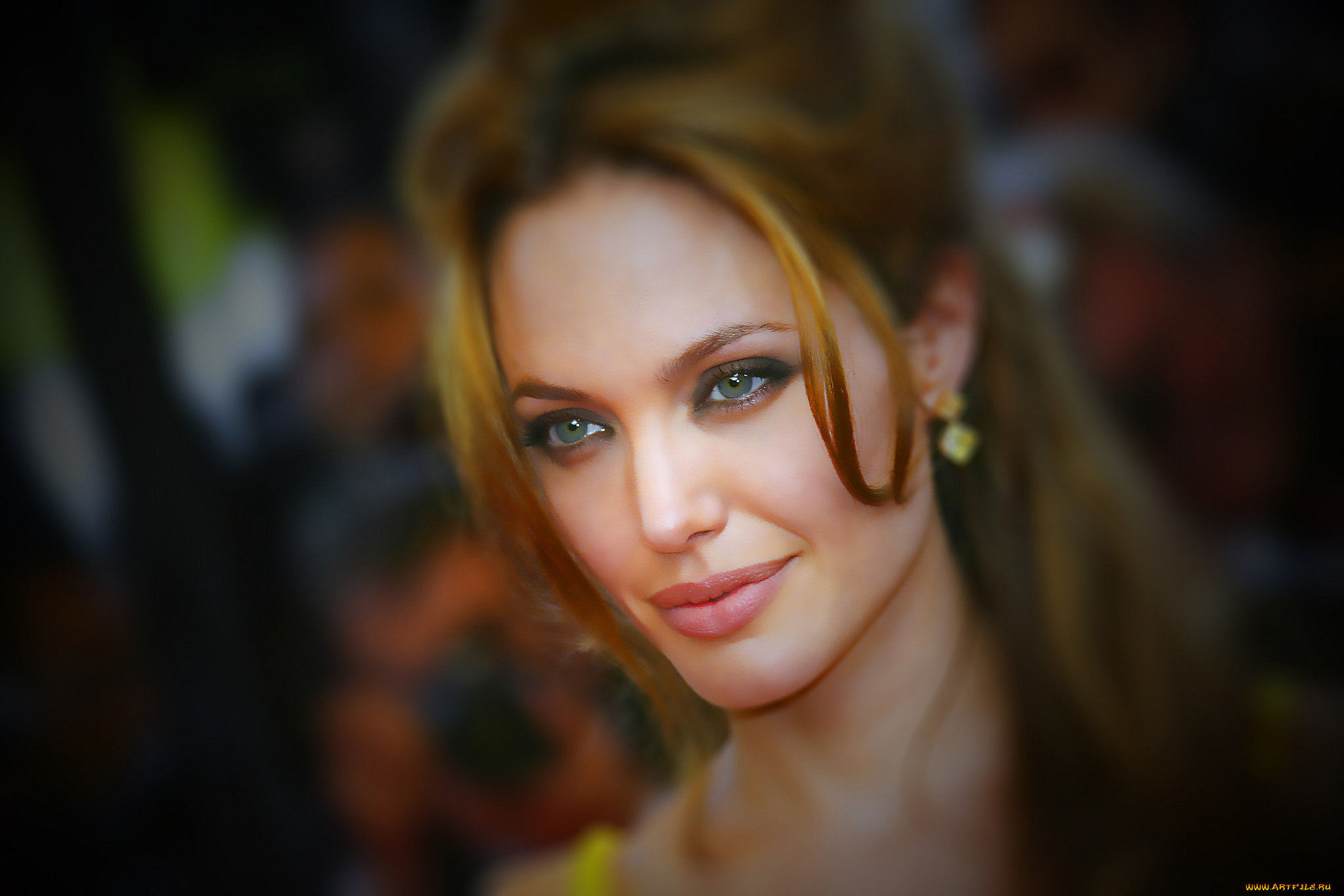 девушки, angelina, jolie, лицо, взгляд