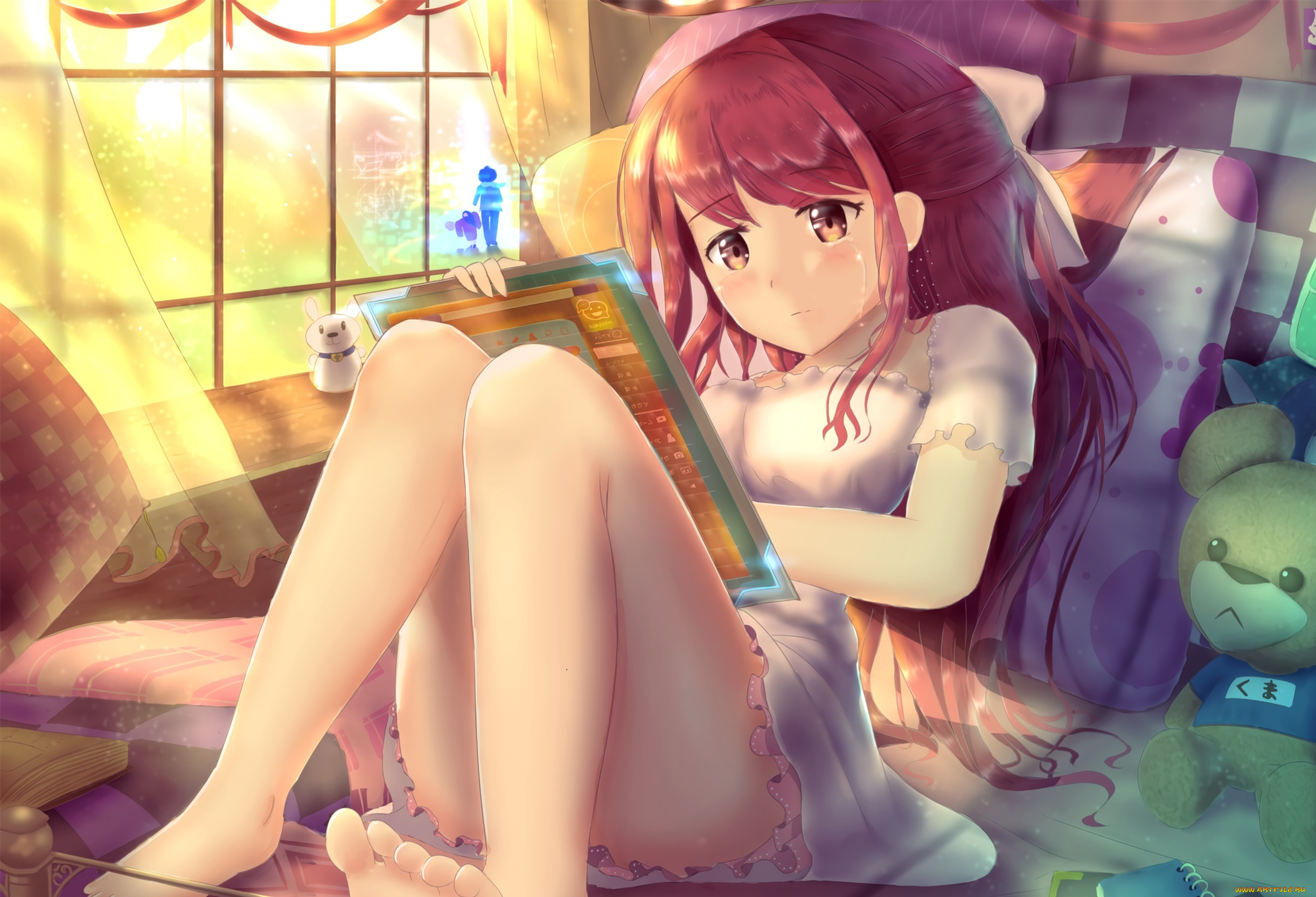 shelter, аниме, взгляд, фон, девушка