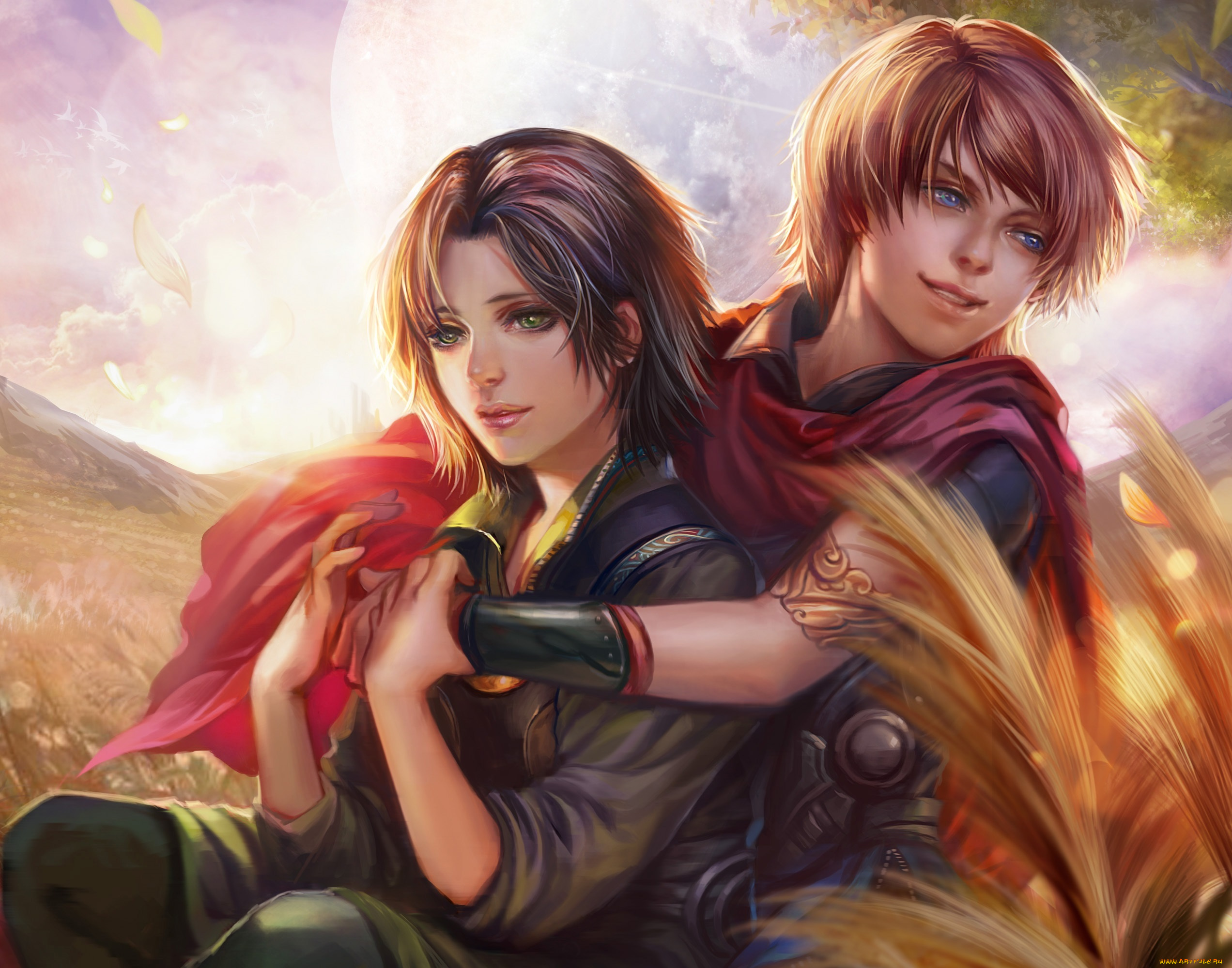 фэнтези, люди, парень, пара, девушка