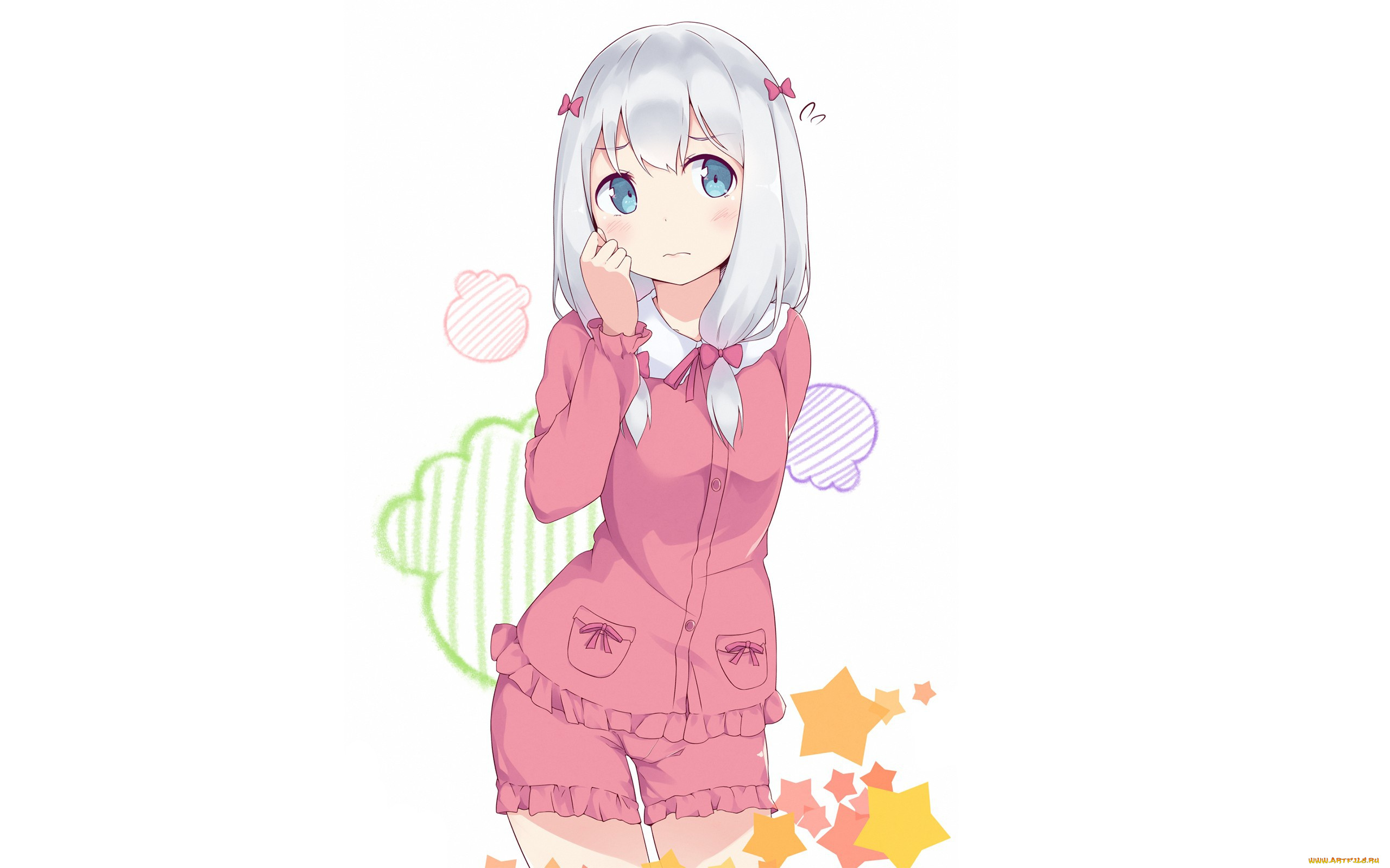 аниме, eromanga-sensei, kawaii, bear, blush, anime, manga, japanese, sugoi, bishojo, kuma, mussune, sagiri, izumi, megumi, jinno, masamune