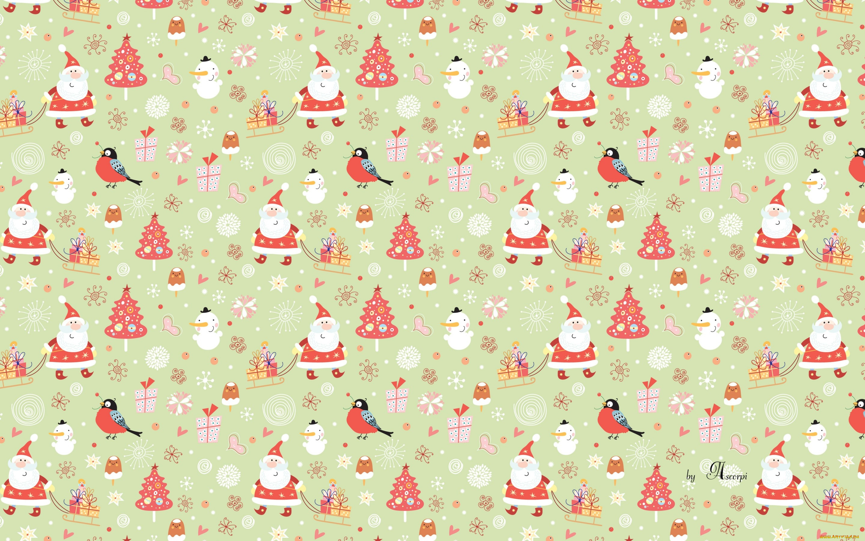 праздничные, векторная, графика, , новый, год, дед, мороз, снежинки