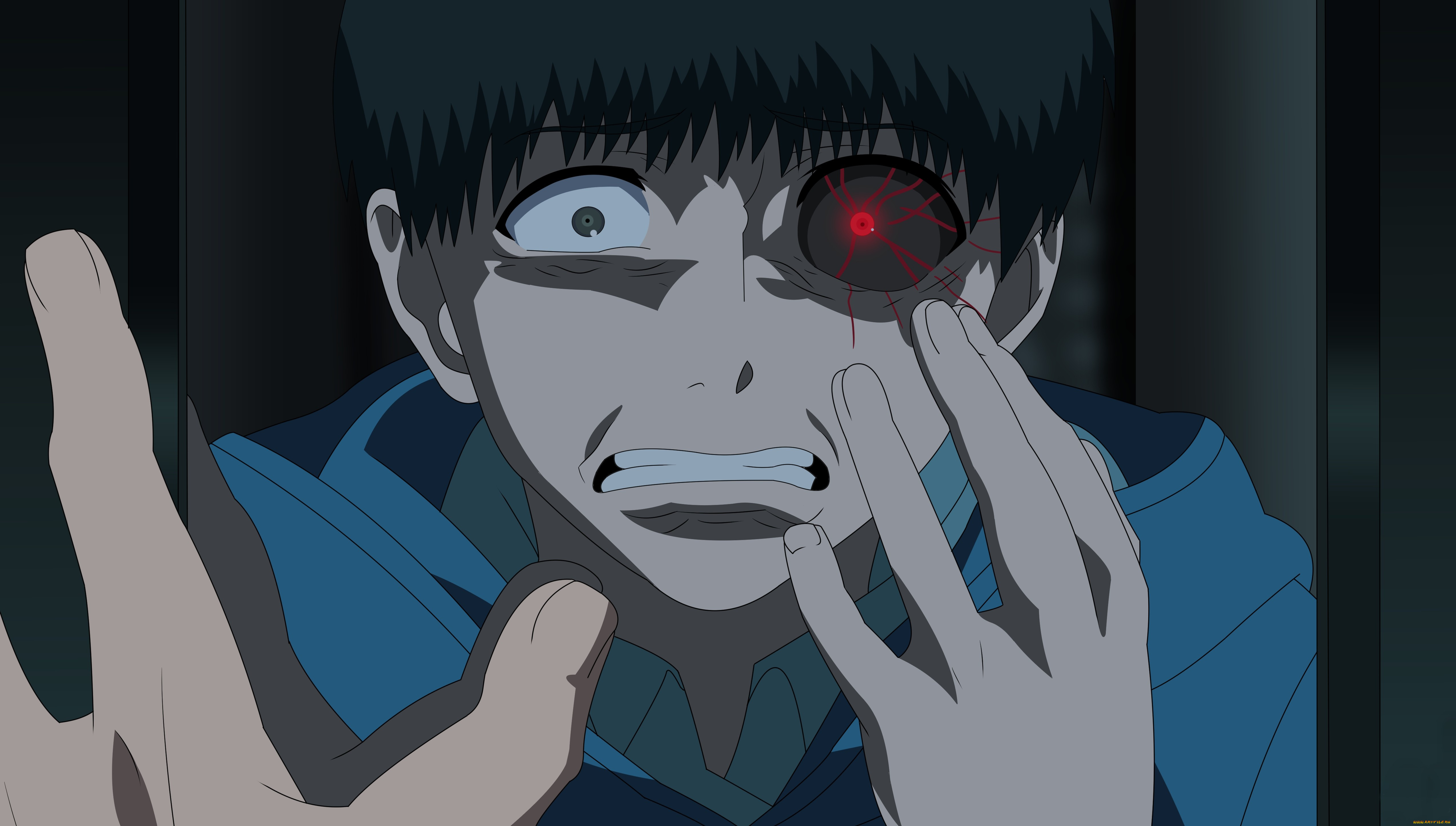 аниме, tokyo, ghoul, oriental, by, izzyl, asiatic, boy, mirror, asian, manga, tokyo, ghoul, fear, ken, kaneki, strong, japanese, anime