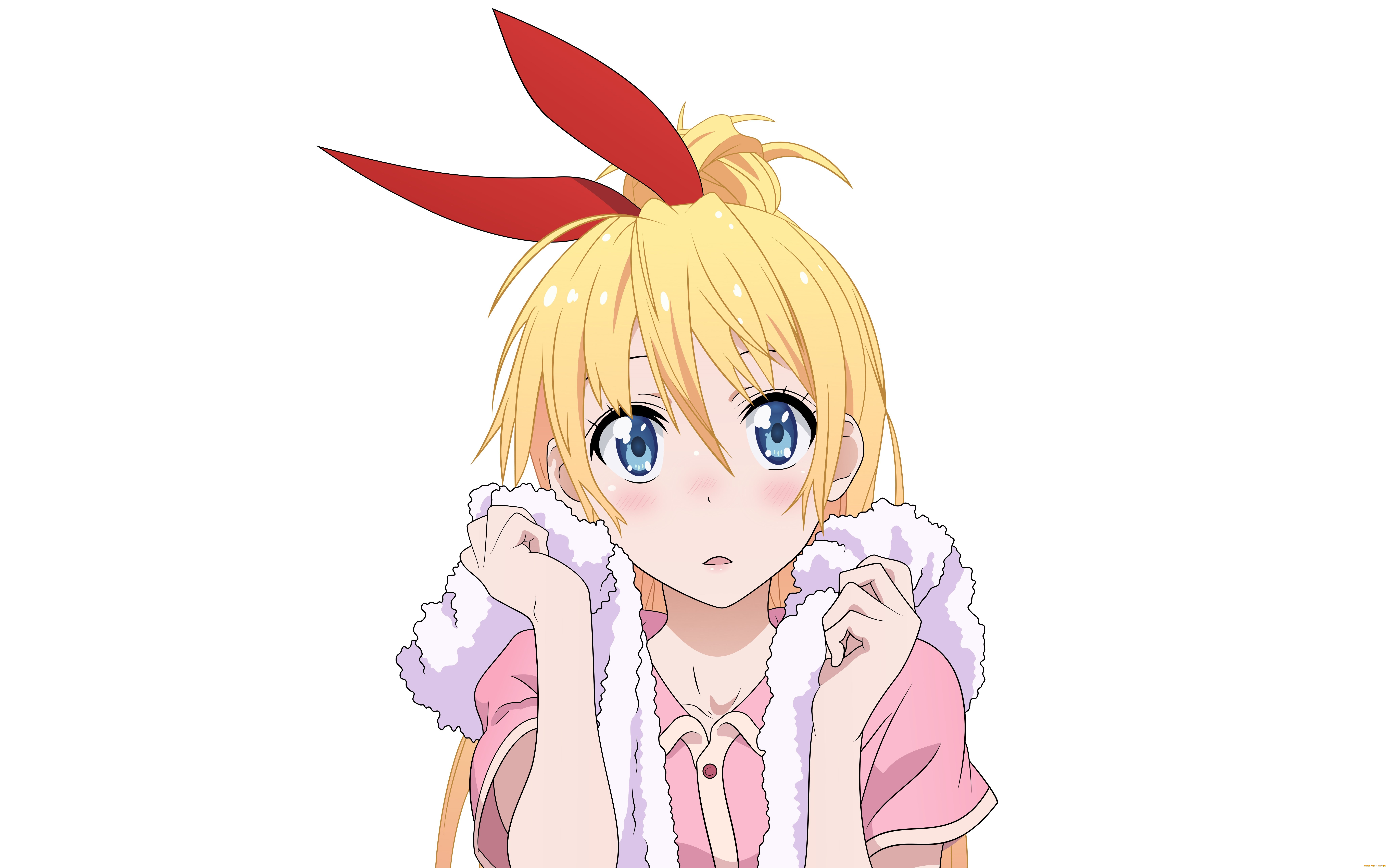 аниме, nisekoi, фон, взгляд, девушка
