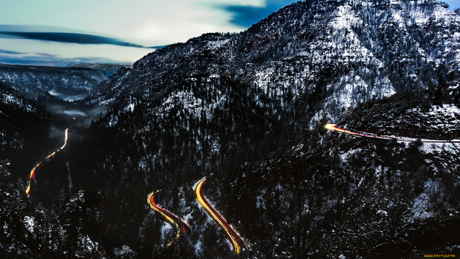 природа, дороги, горы, шоссе, серпантин