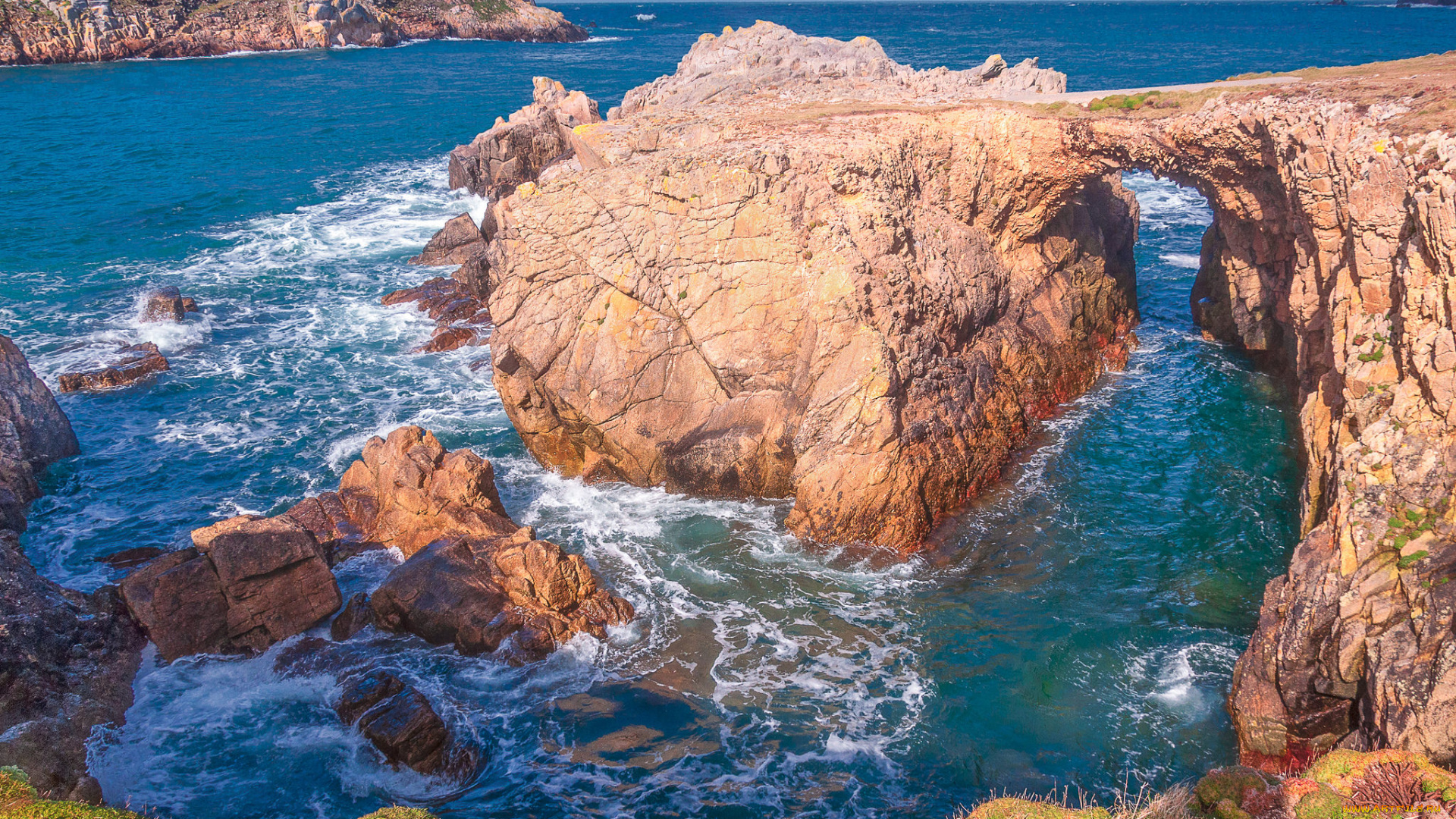 природа, побережье, простор