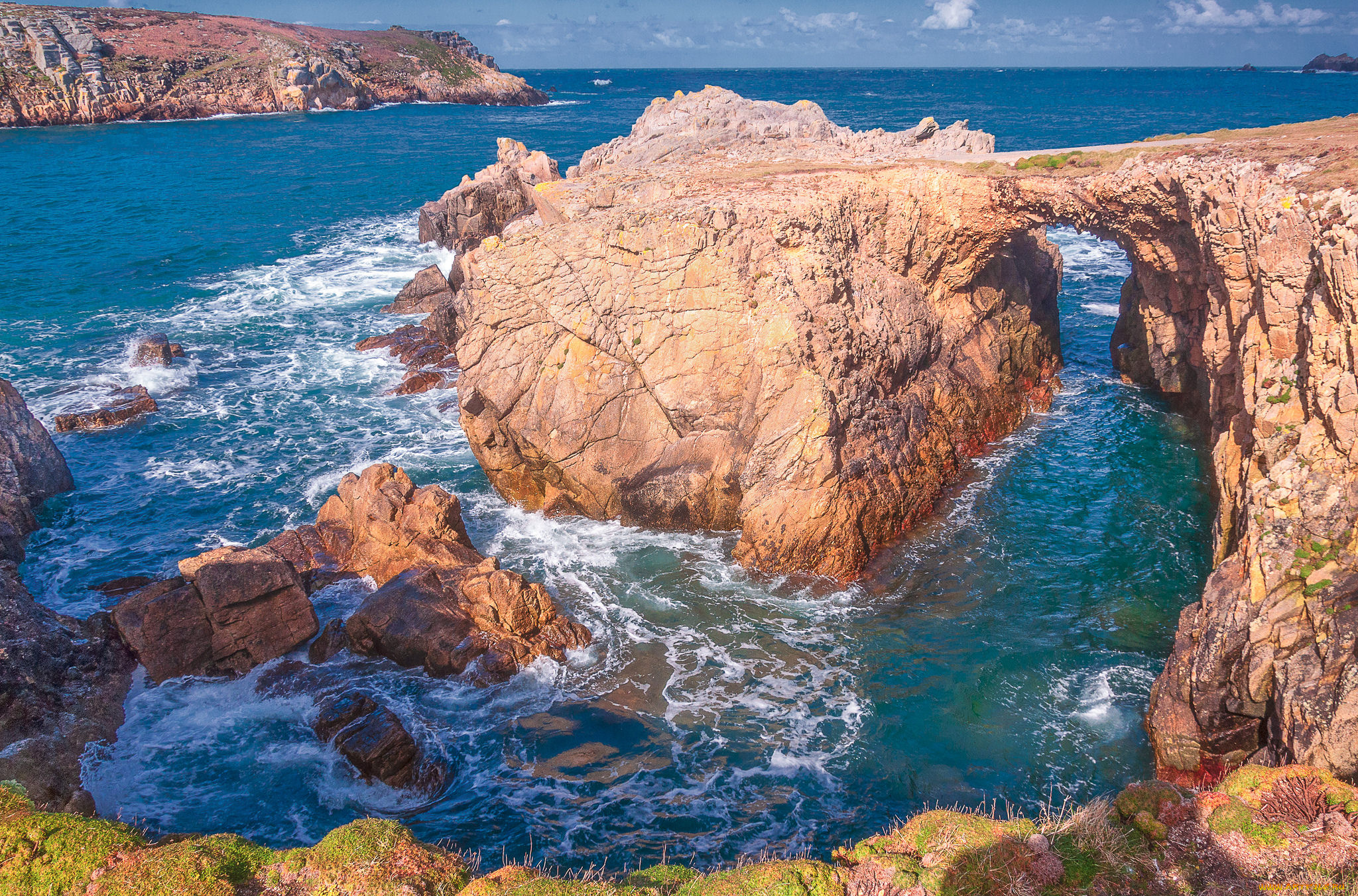 природа, побережье, простор