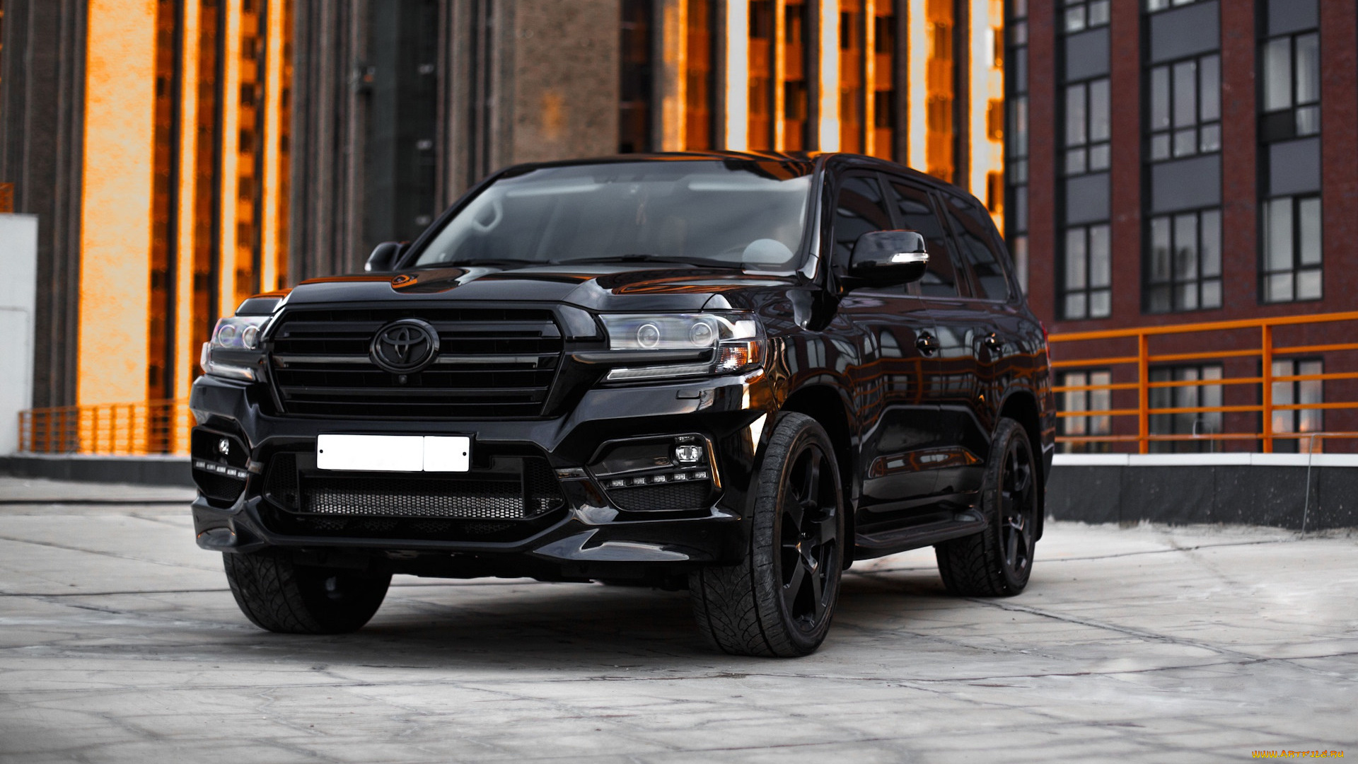 2019, toyota, land, cruiser, 200, автомобили, toyota, японские, land, cruiser, 200, тюнинг, экстерьер, вид, спереди, премиум, класс, внедорожник, черный