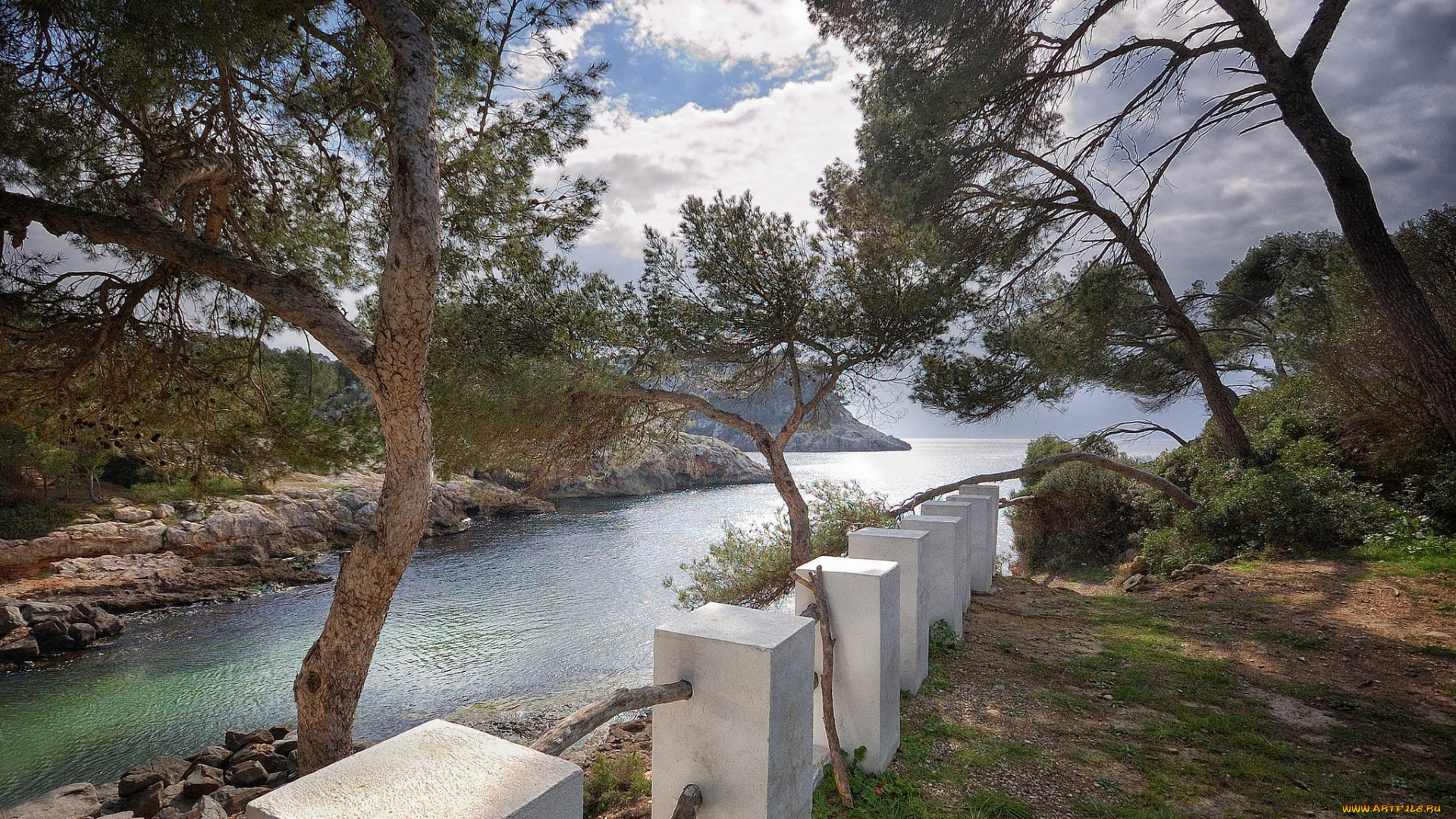 природа, побережье, простор