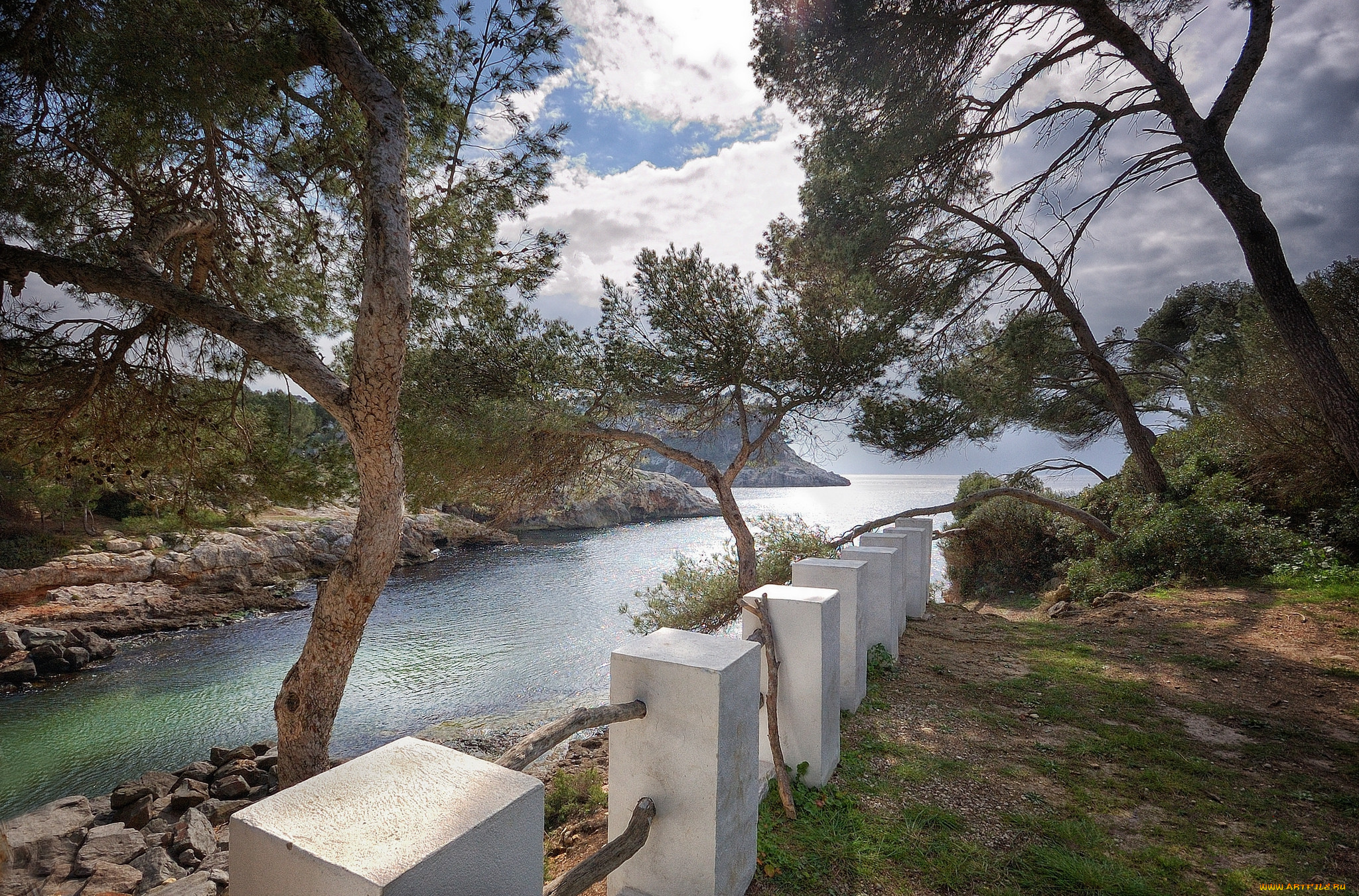 природа, побережье, простор