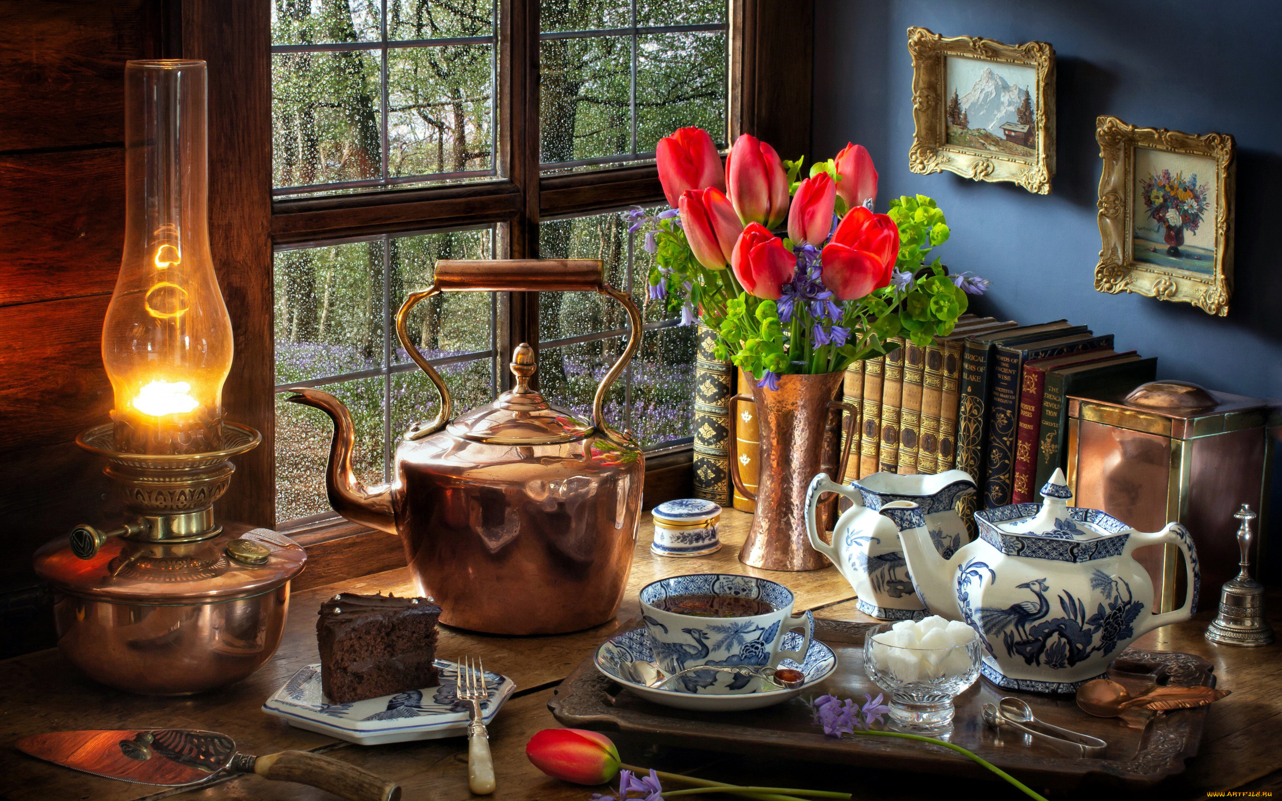 еда, натюрморт, чайный, стол