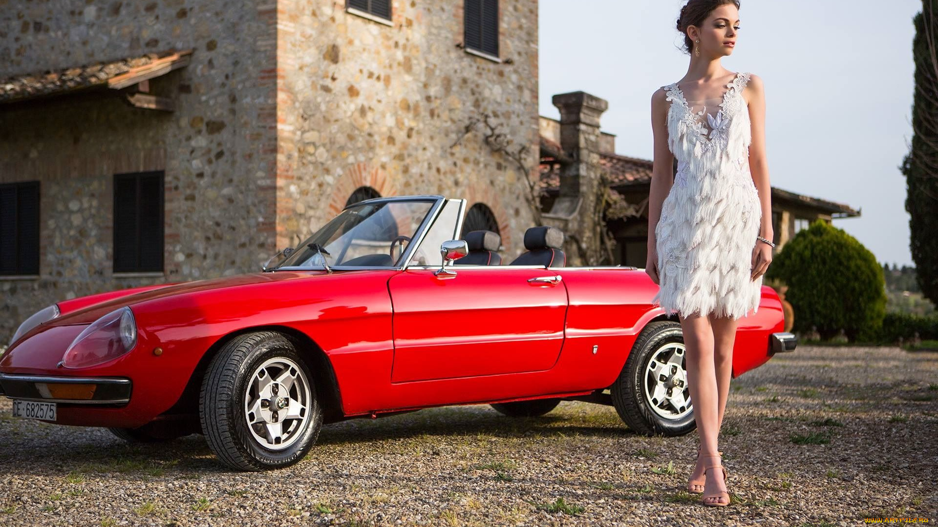 автомобили, -авто, с, девушками, alfa, romeo