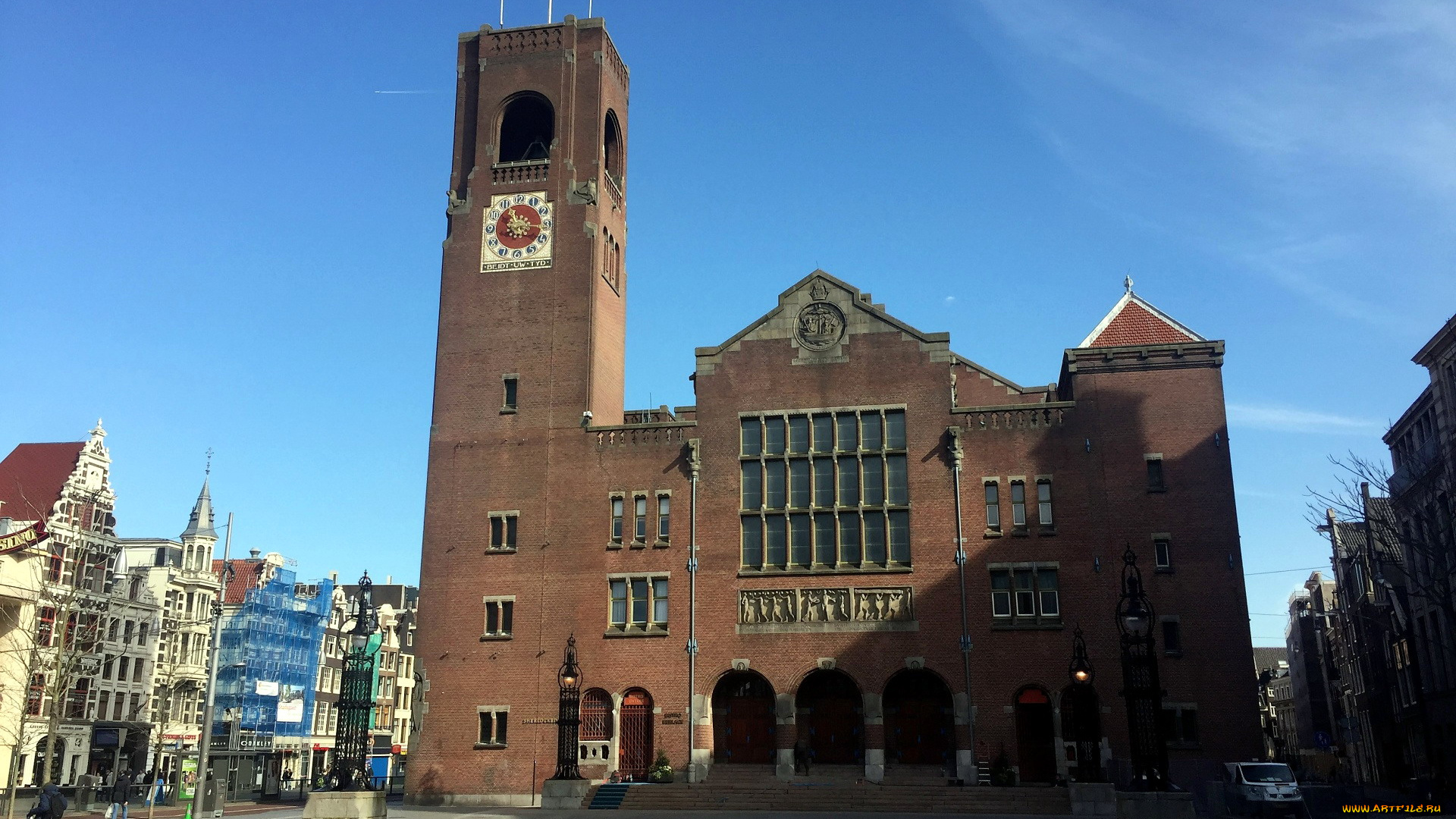 города, амстердам, , нидерланды, площадь