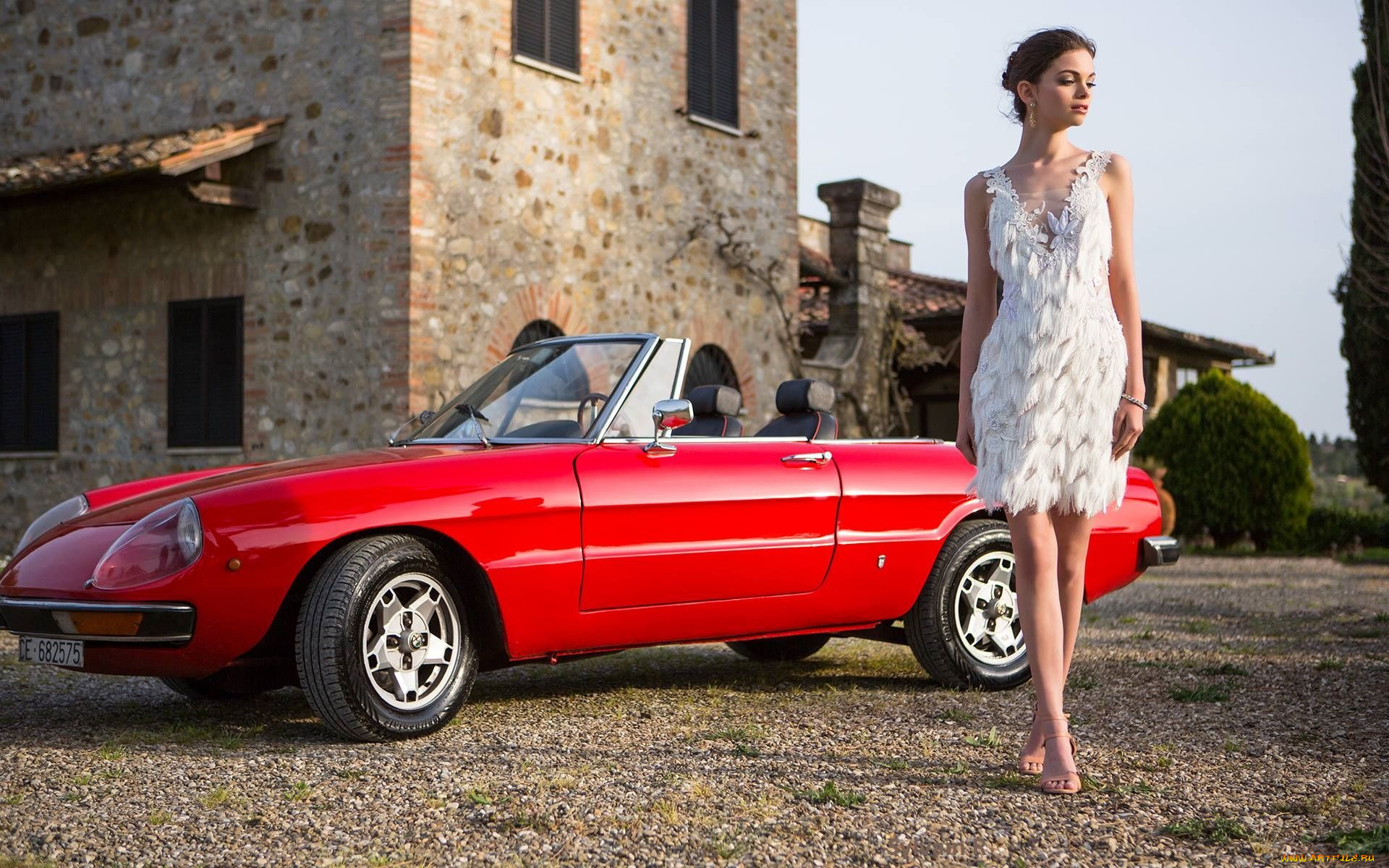 автомобили, -авто, с, девушками, alfa, romeo