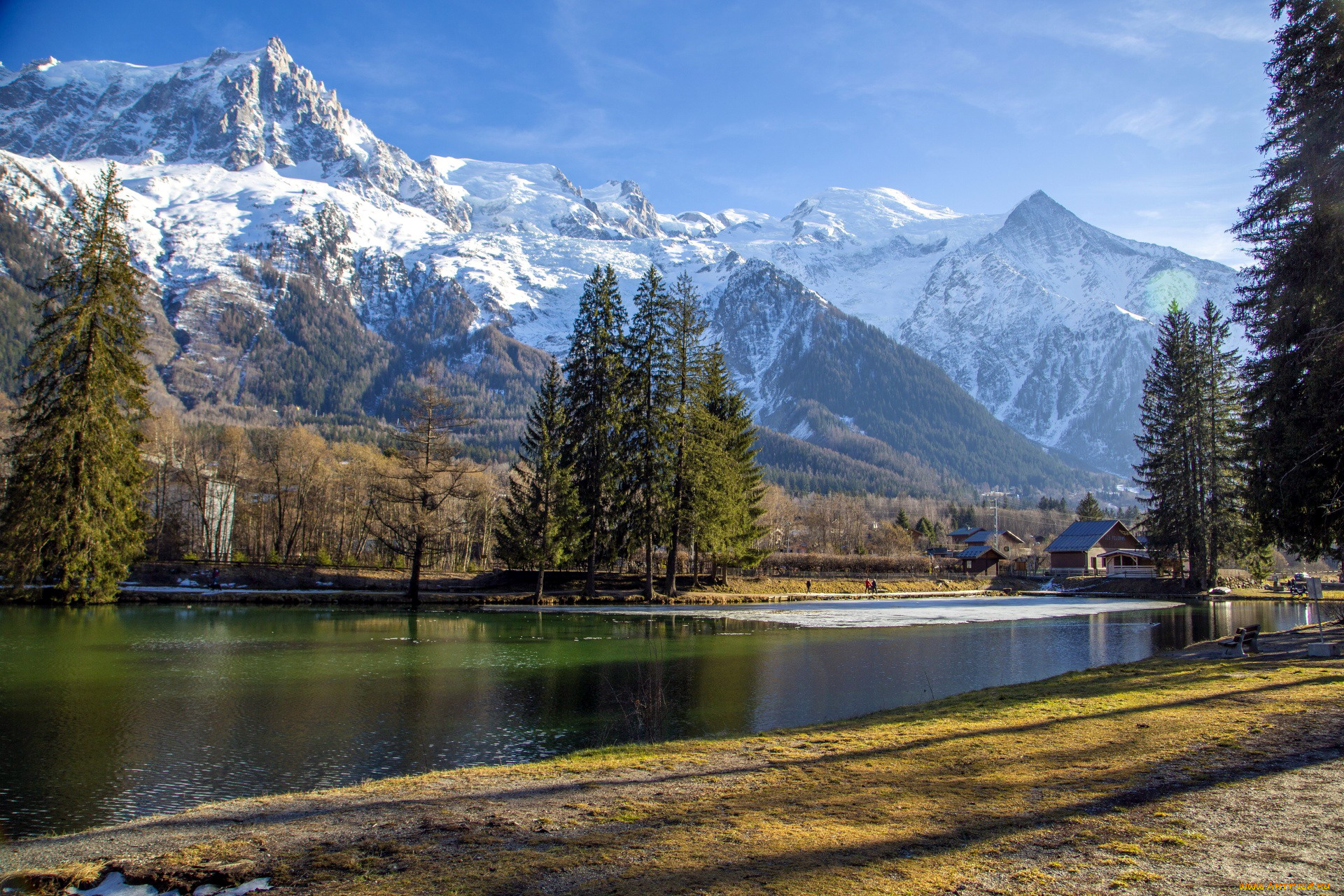 природа, реки, озера, горы, река, деревья