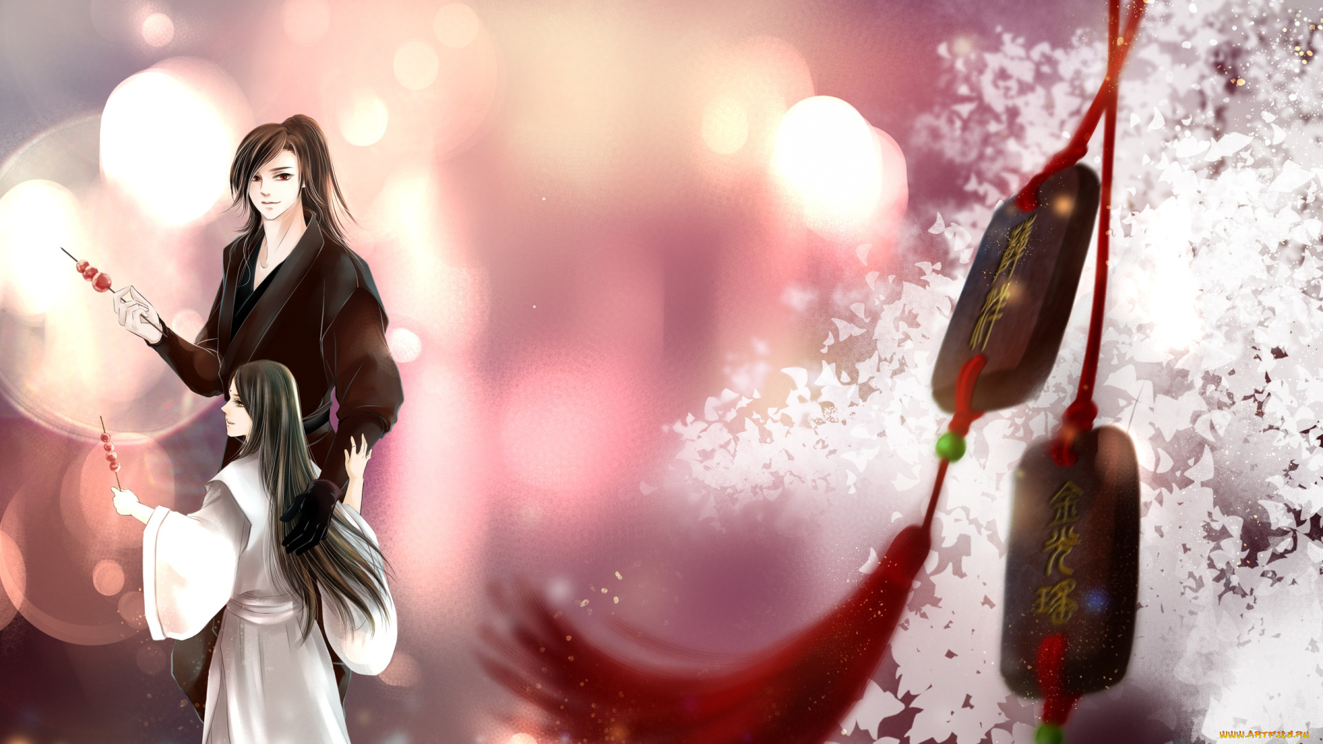 аниме, mo, dao, zu, shi, парень, мальчик, перчатка, угощение, знаки