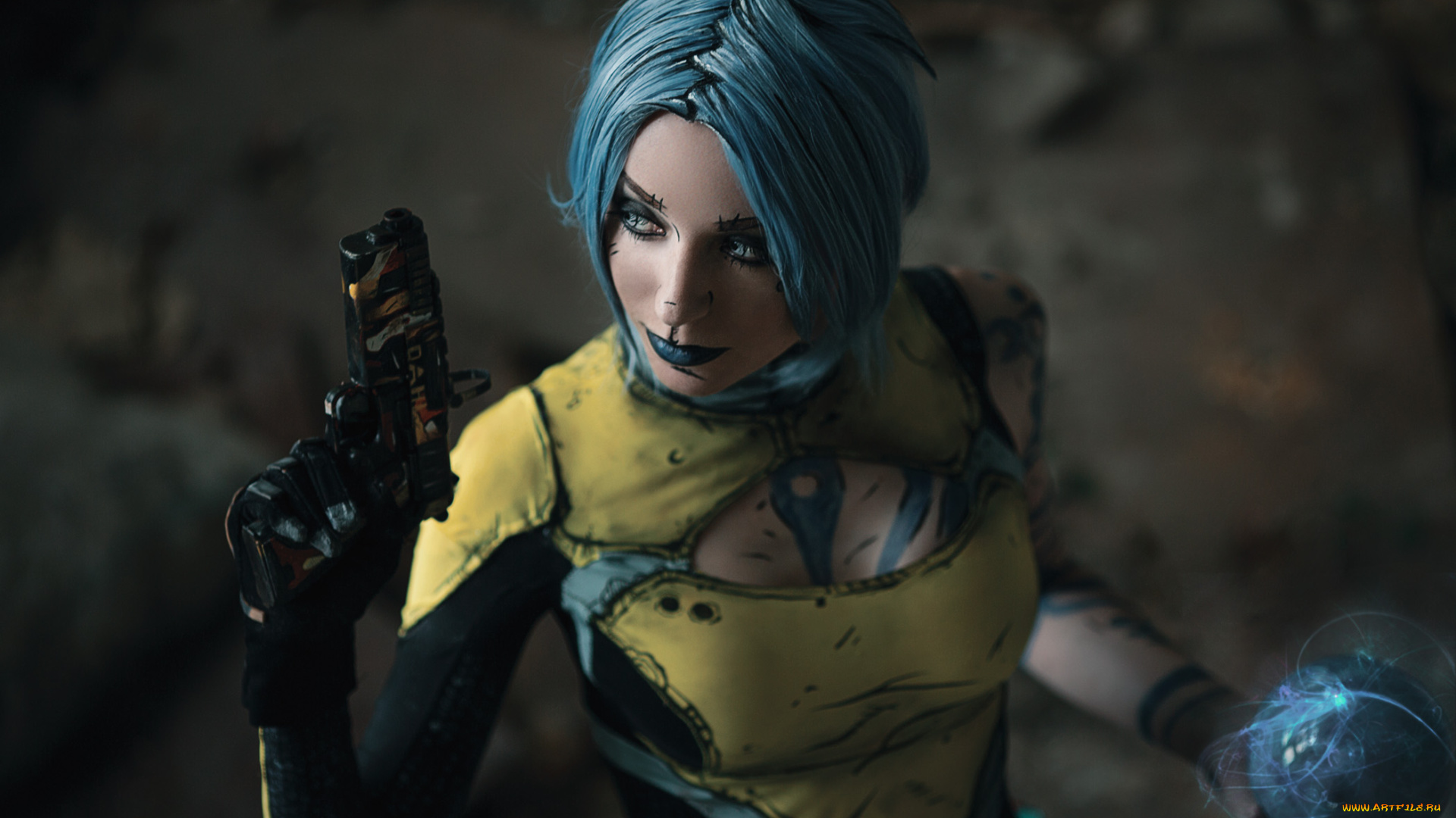 девушки, -, креатив, , косплей, девушка, фон, пистолет, макияж, шар, норихиро, юи