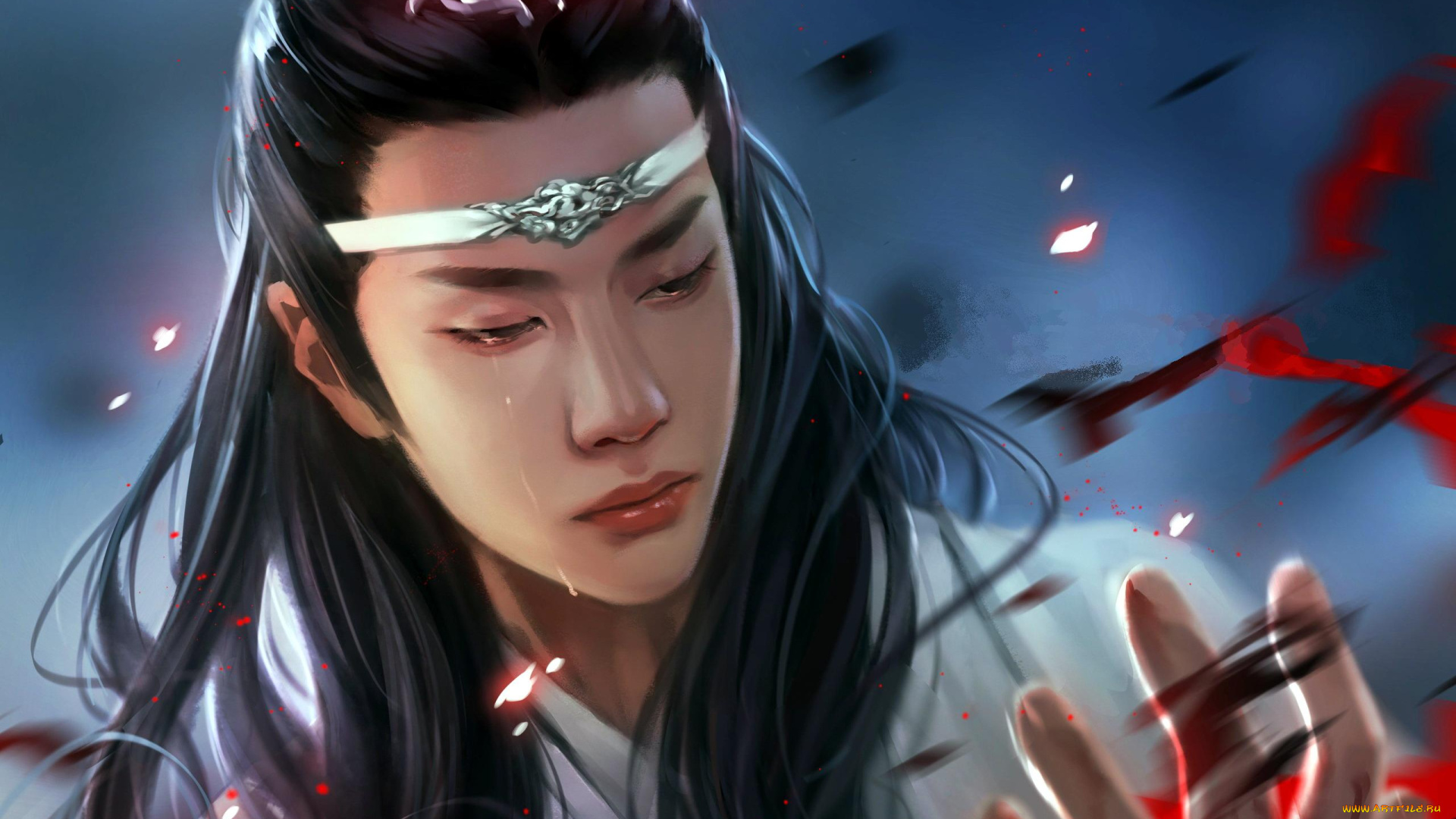 рисованное, кино, , мультфильмы, лань, ванцзи, слезы