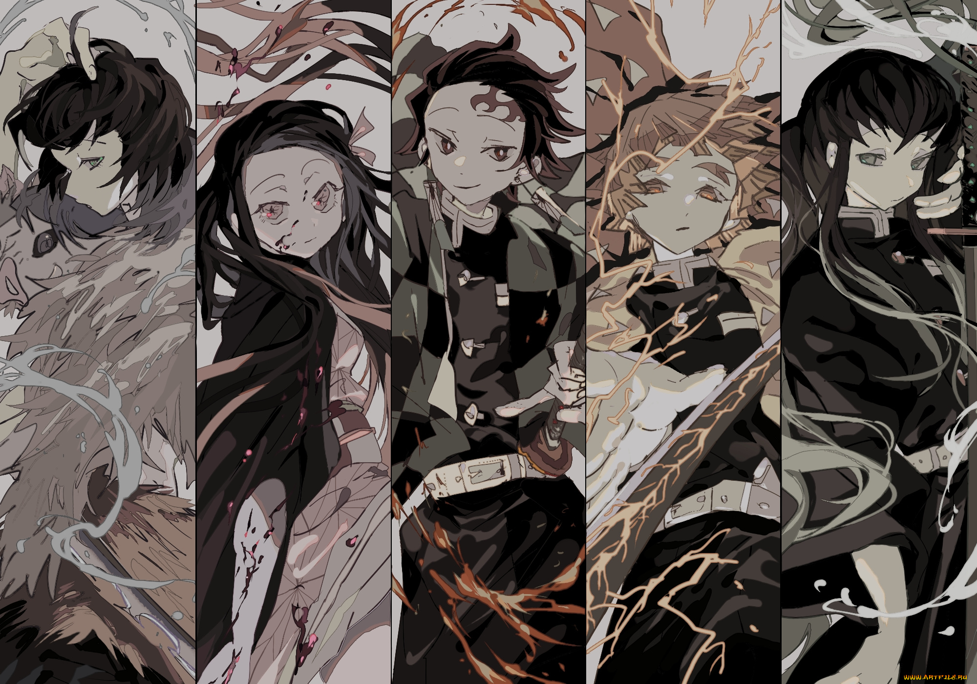 аниме, demon, slayer, , kimetsu, no, yaiba, клинок, рассекающий, демонов