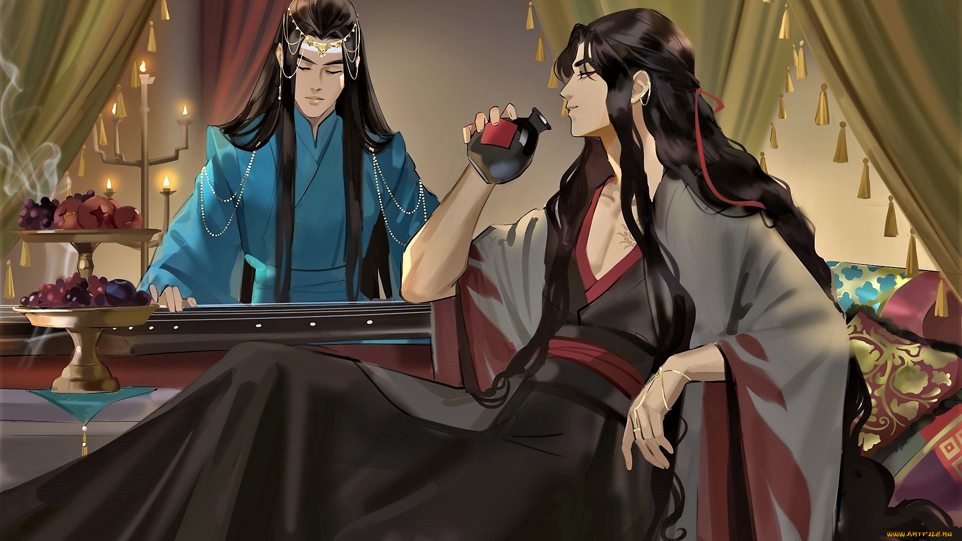 аниме, mo, dao, zu, shi, лань, ванцзи, вэй, усянь, гуцинь, кувшин