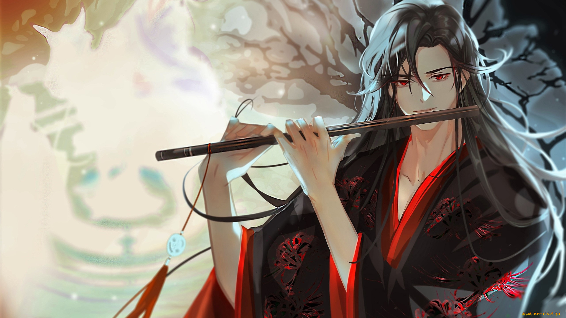 аниме, mo, dao, zu, shi, вэй, усянь, флейта