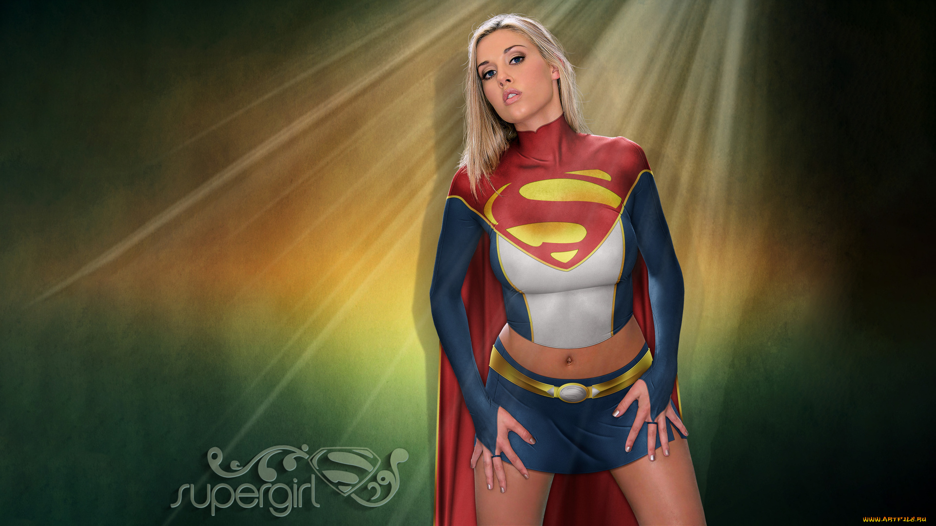 девушки, -, креатив, , косплей, supergirl