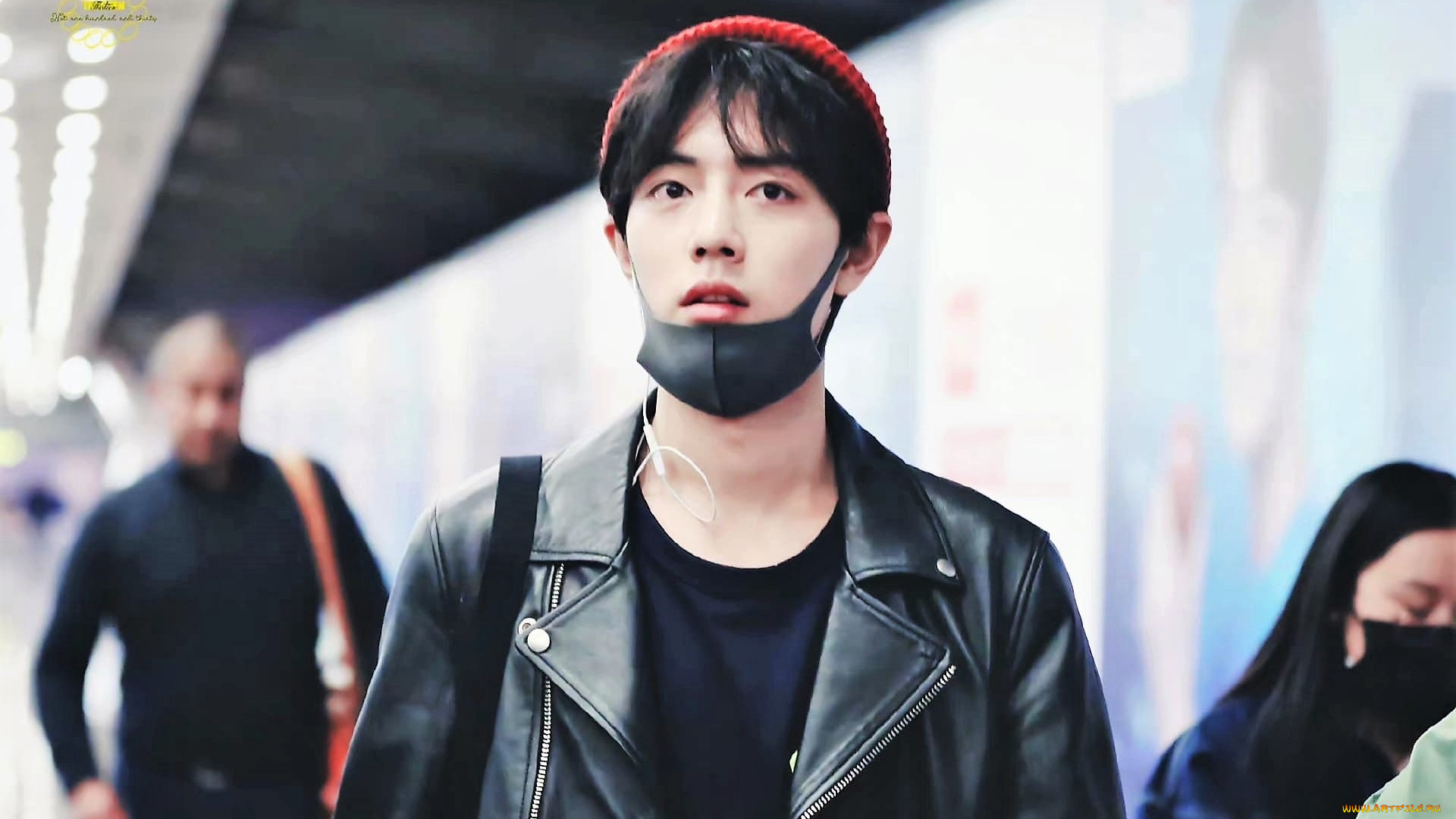 мужчины, xiao, zhan, актер, шапка, маска, куртка, люди