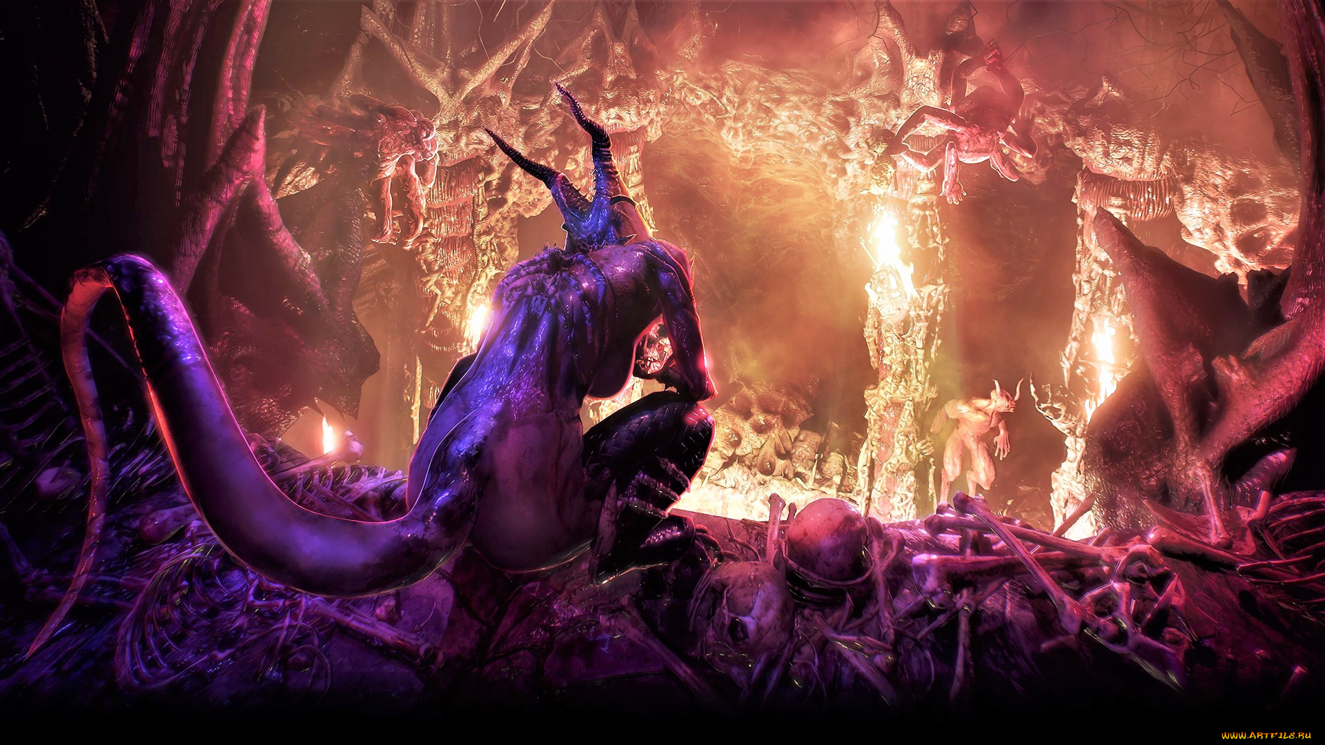 видео, игры, agony, демон, кости, ад