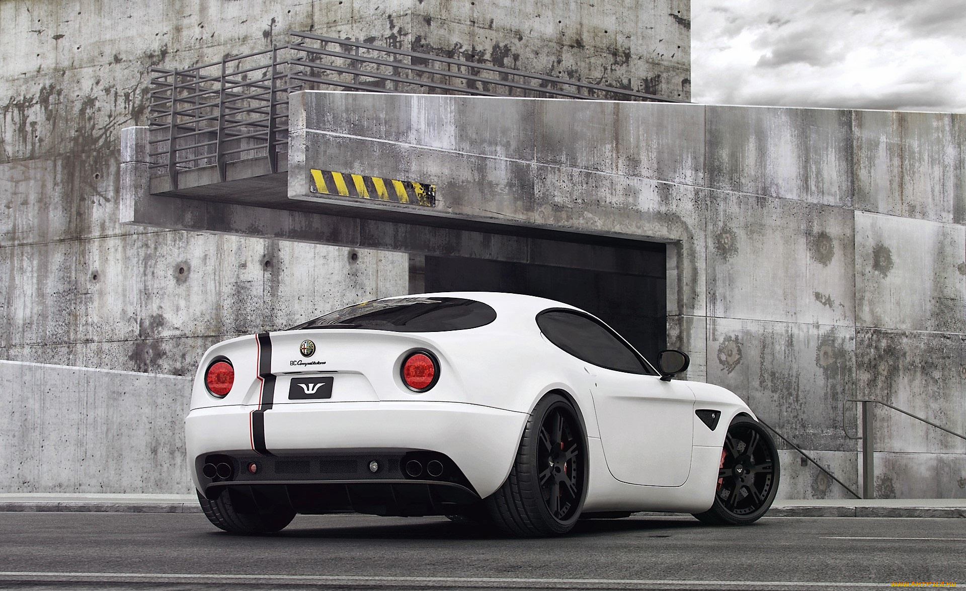 alfa, romeo, 8c, автомобили, alfa, romeo, белый, здание