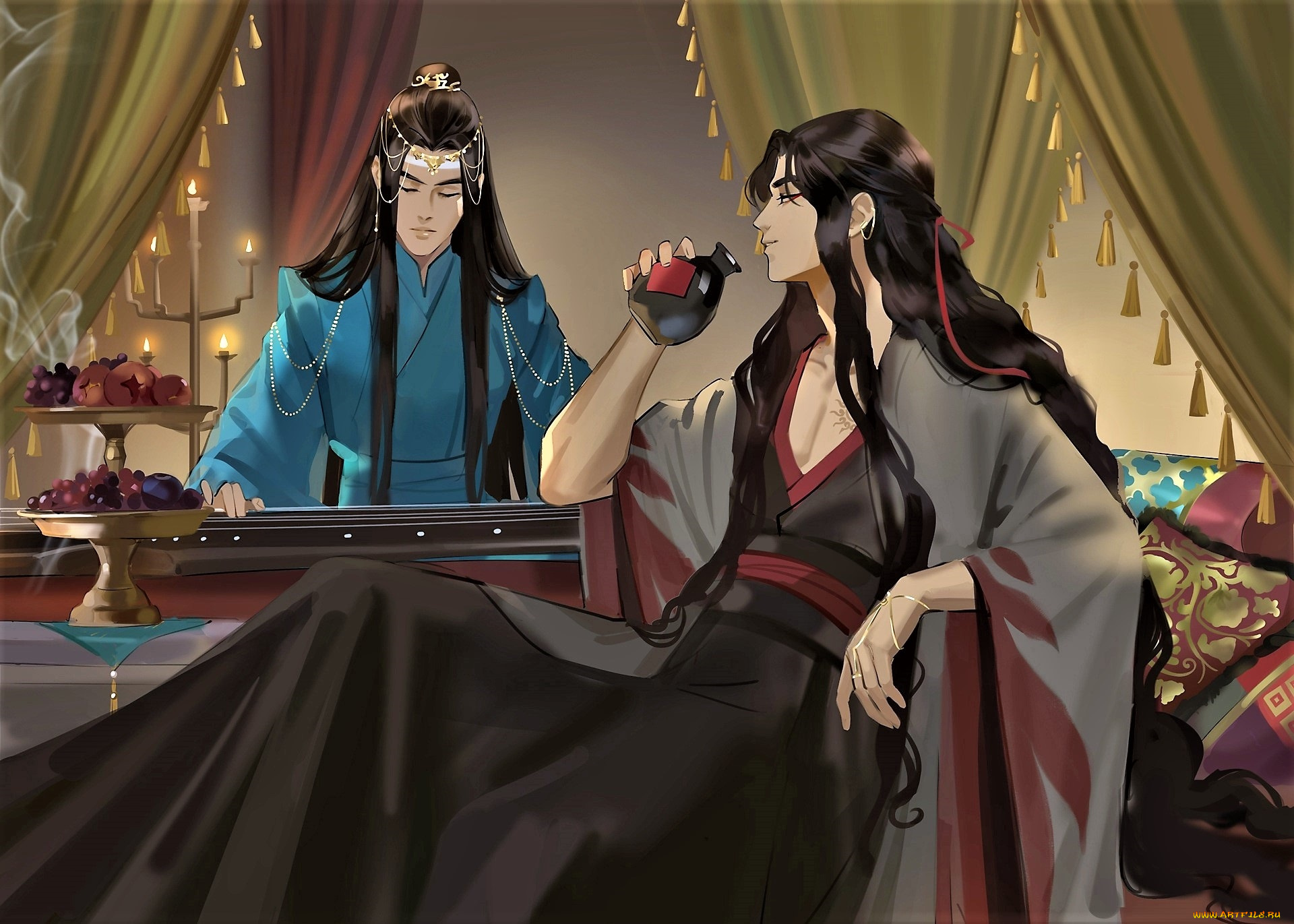 аниме, mo, dao, zu, shi, лань, ванцзи, вэй, усянь, гуцинь, кувшин