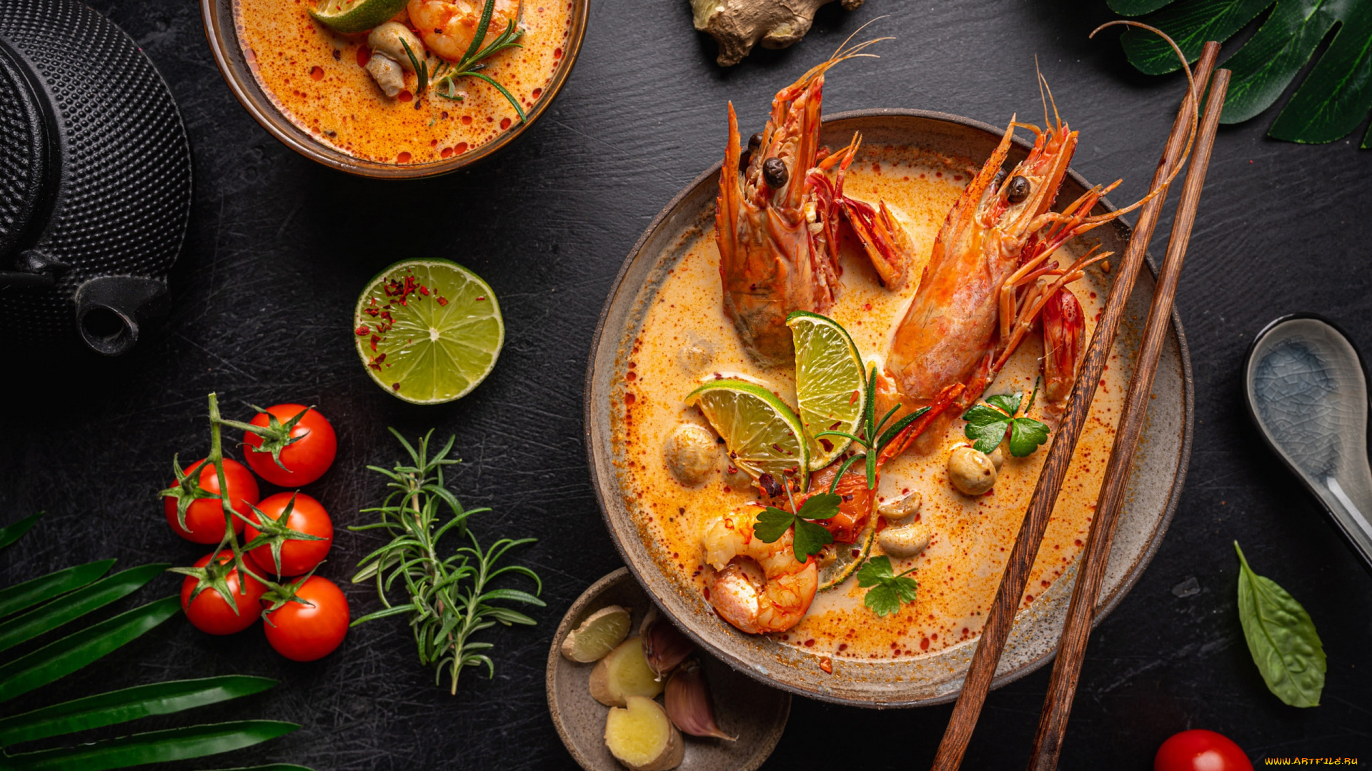 еда, рыбные, блюда, , с, морепродуктами, креветки